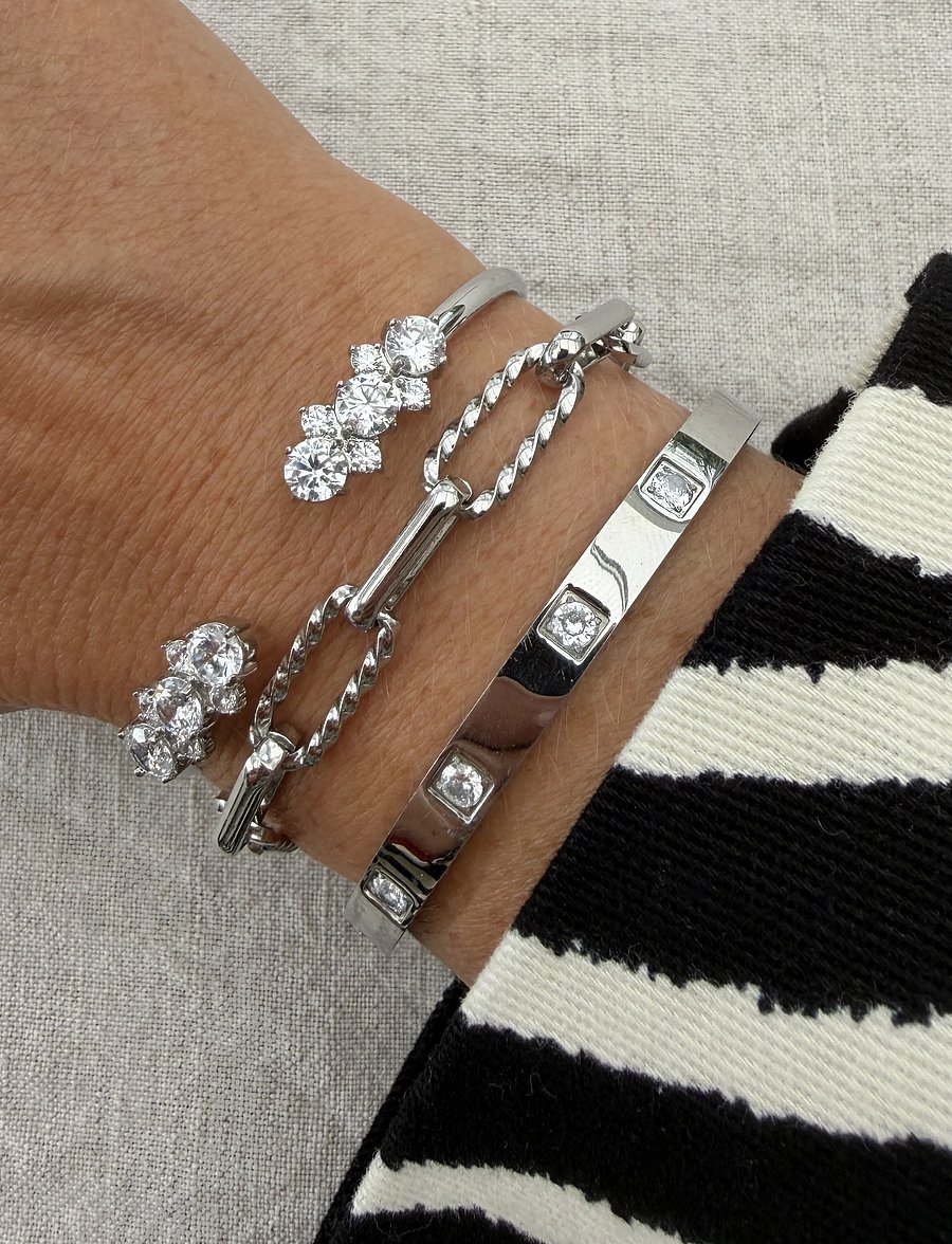 By Jolima - Celeste bangle - bangles - silver - 0