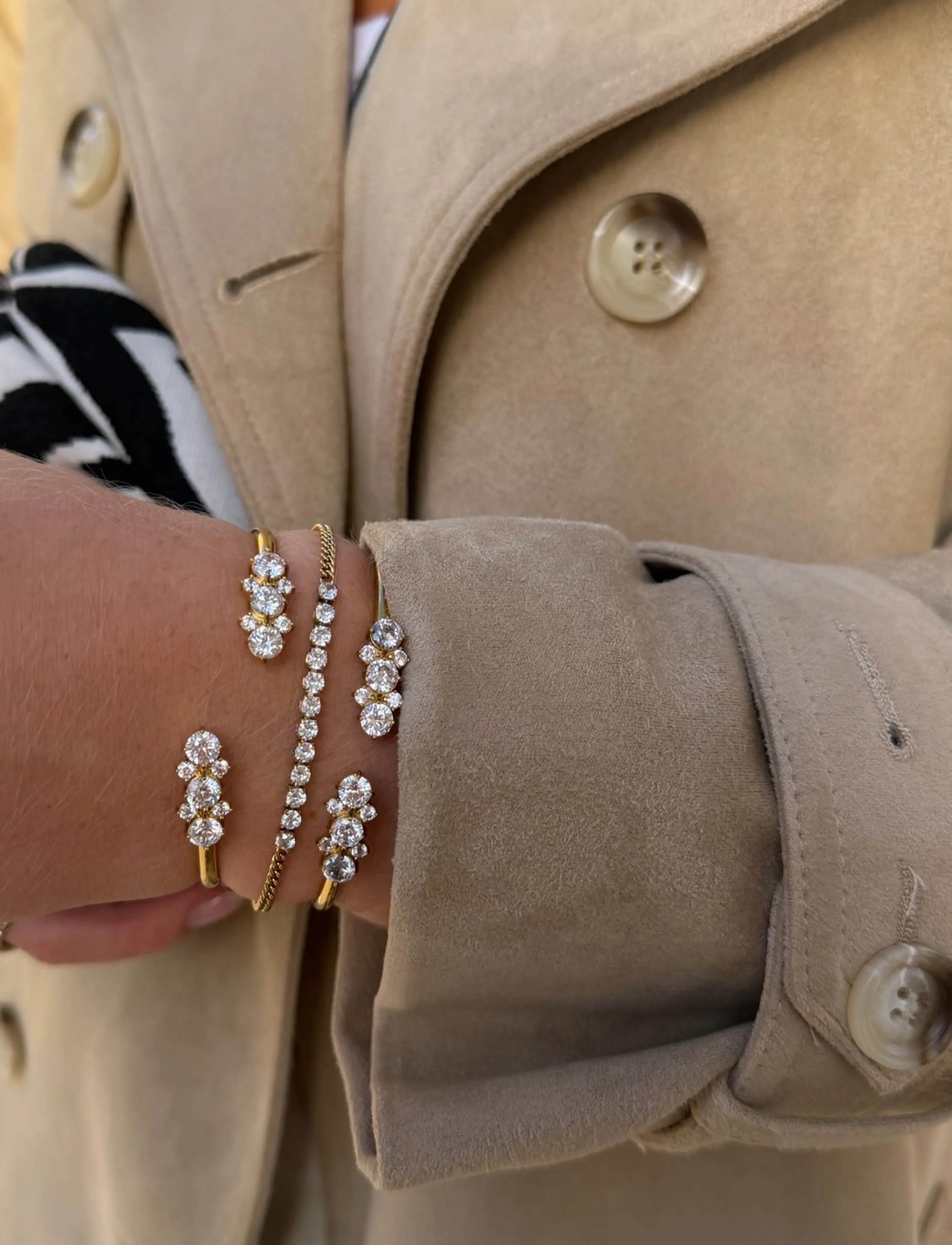 By Jolima - Rhodos bracelet - party wear at outlet prices - gold - 2