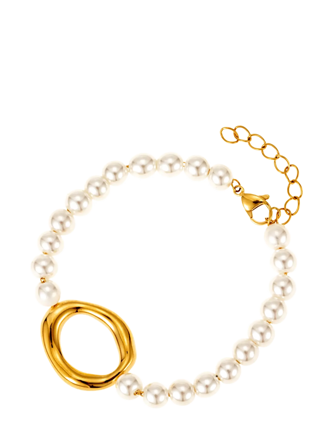 By Jolima Halo  bead bracelet - Armband - SILVER / cream