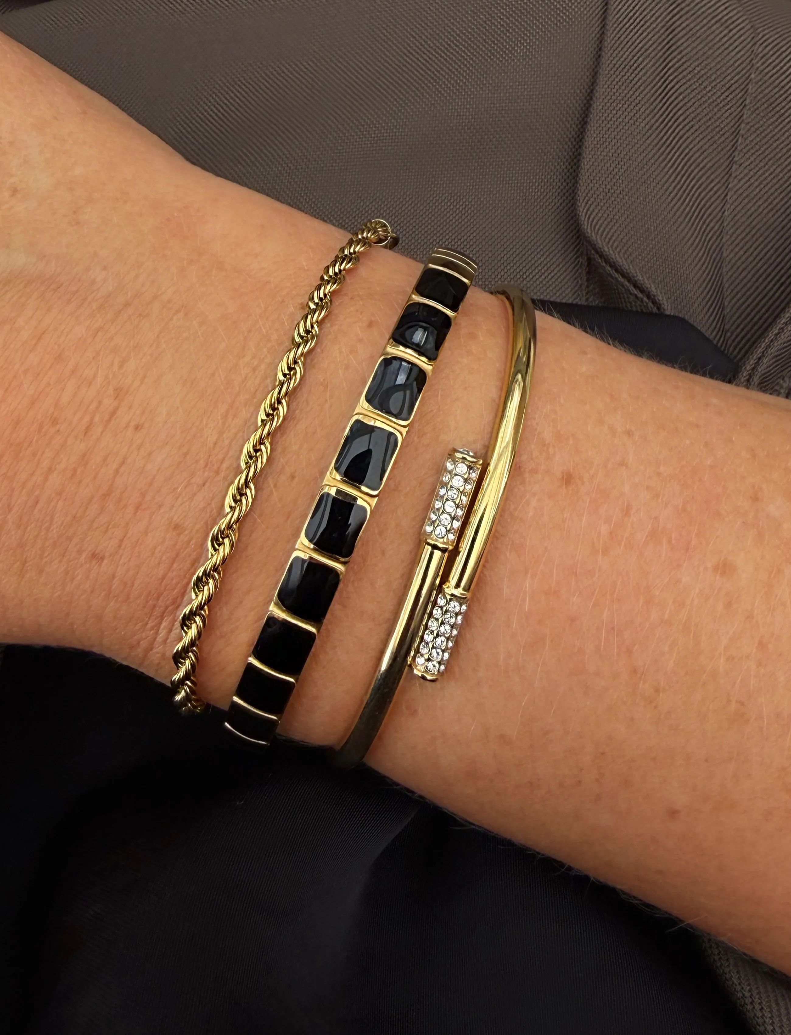 By Jolima Rope Bracelet, Damen, Seilarmband, Gold, Gr.ONE SIZE 18 cm