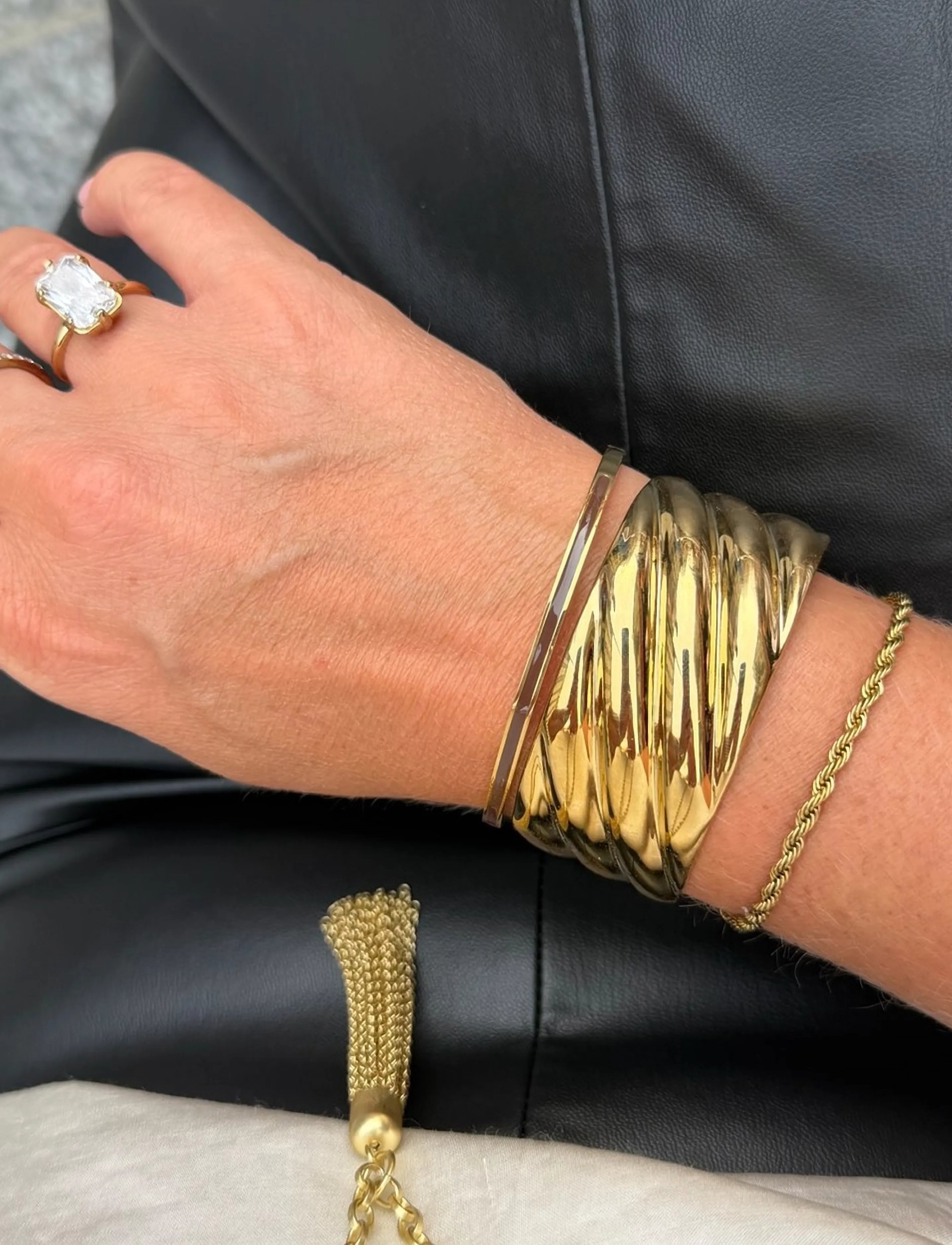 By Jolima - Rope bracelet - kedjearmband - gold - 5