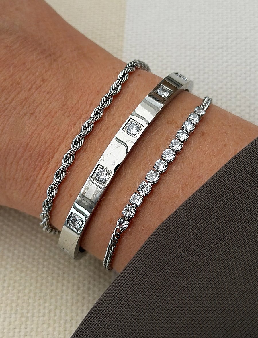 By Jolima - Rope bracelet - chain bracelets - silver - 0