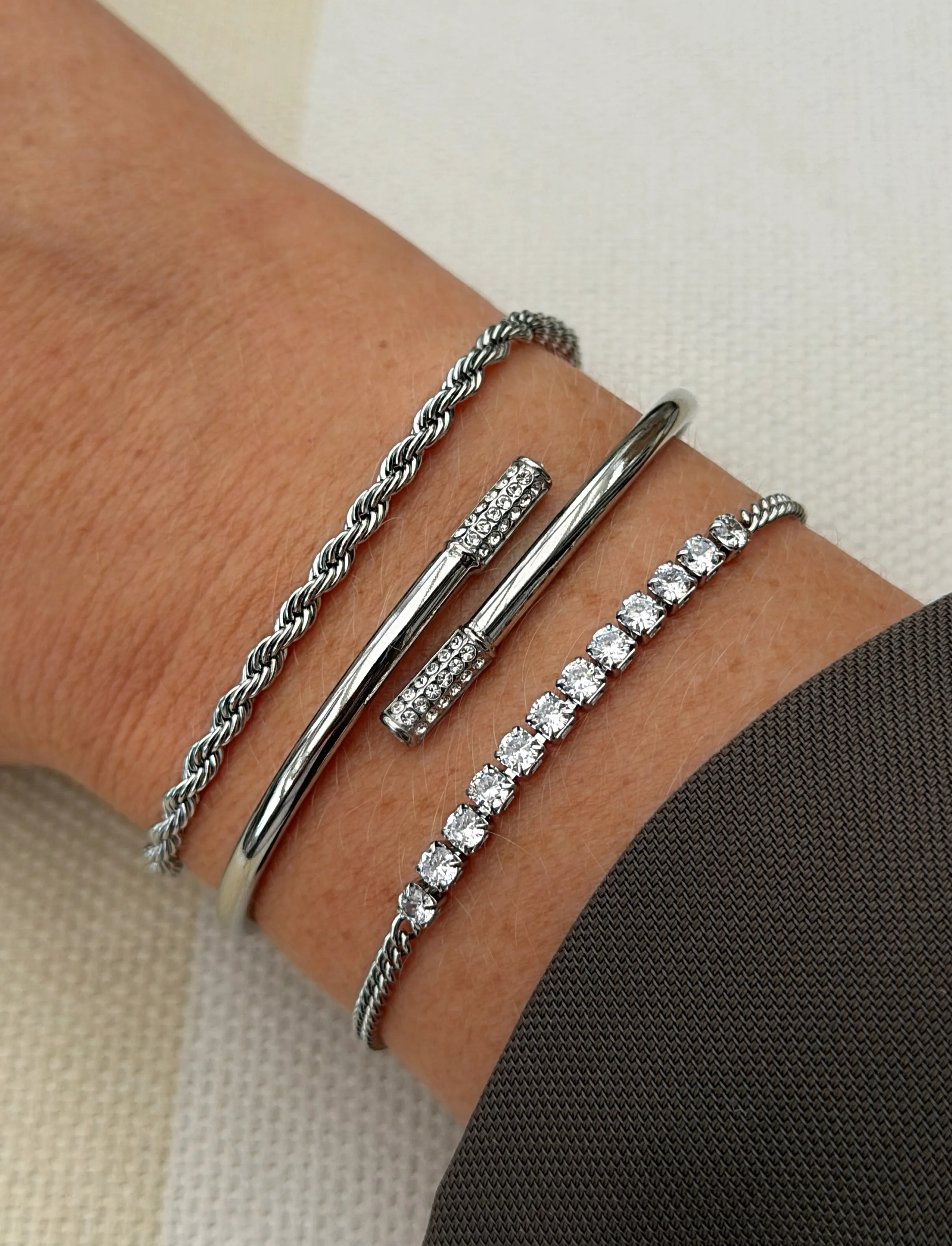 By Jolima - Rope bracelet - chain bracelets - silver - 2