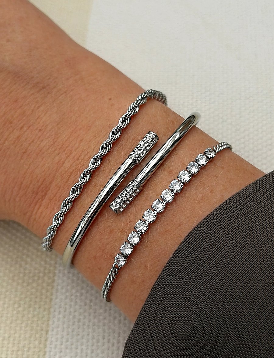 By Jolima - Rope bracelet - chain bracelets - silver - 2