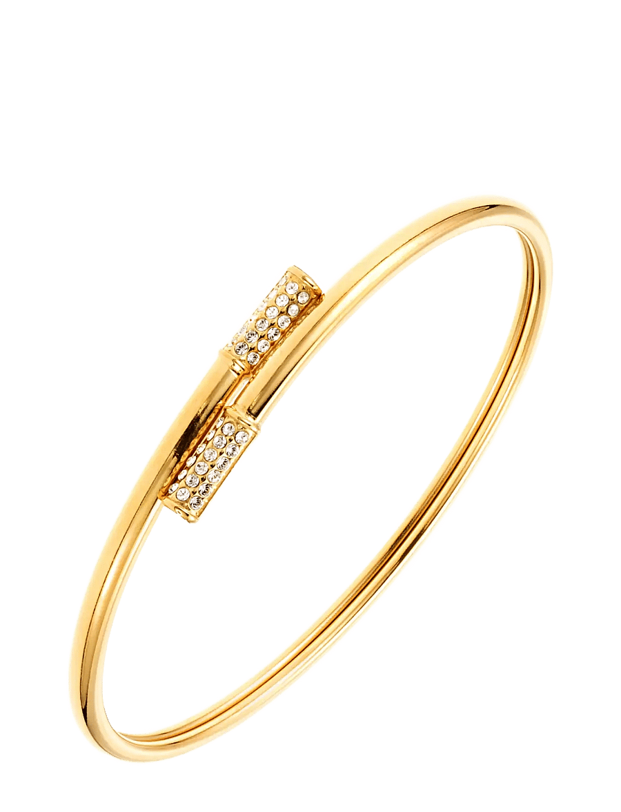 By Jolima - Twist bangle crystal - armreifen - gold - 0