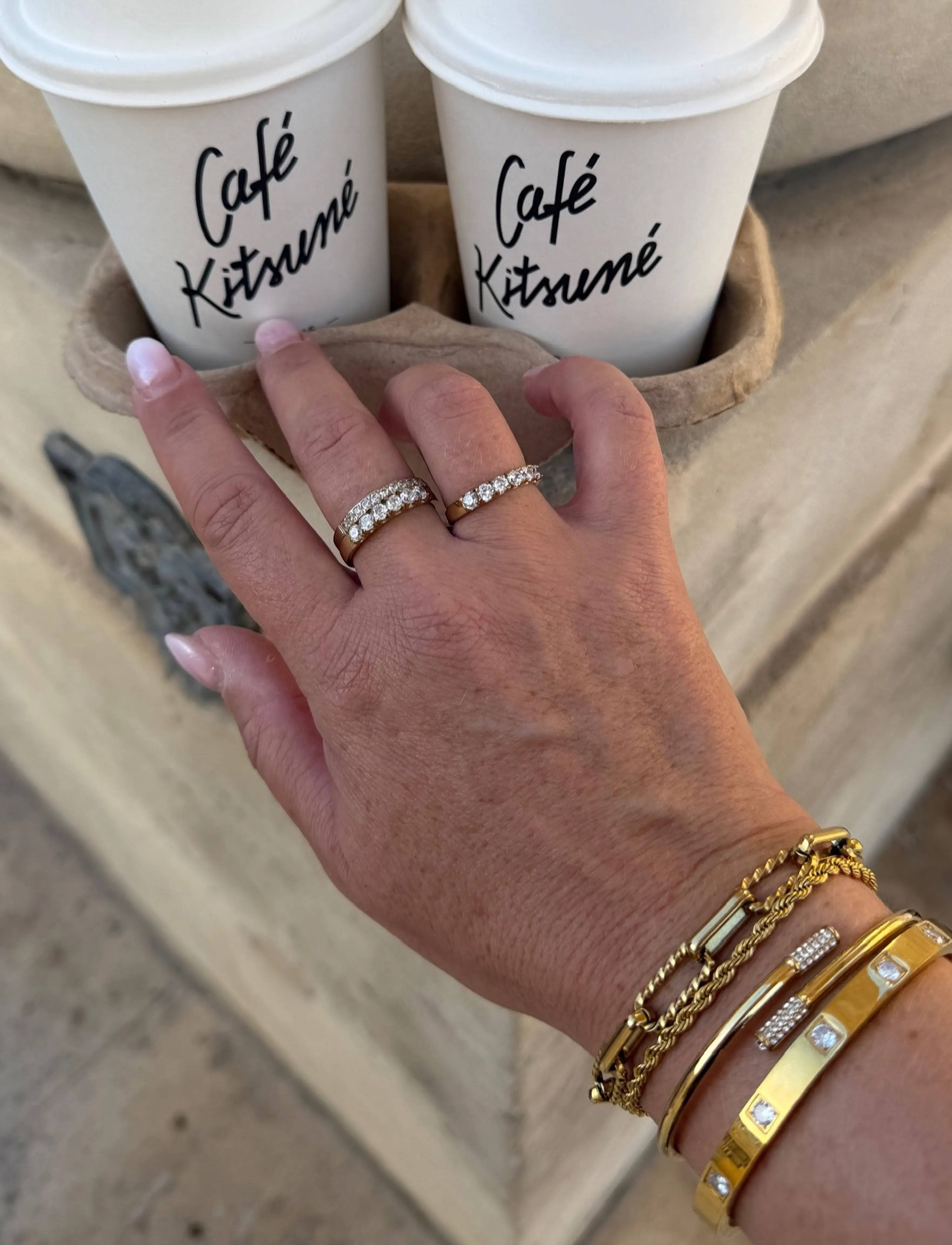 By Jolima Twist bangle crystal - Konfirmation - GOLD / gold