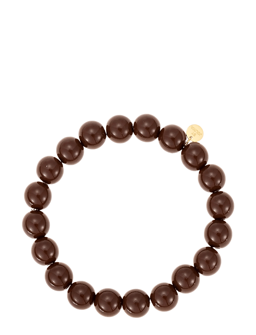 By Jolima - Cecile pearl bracelet - perlearmbånd - brown - 1