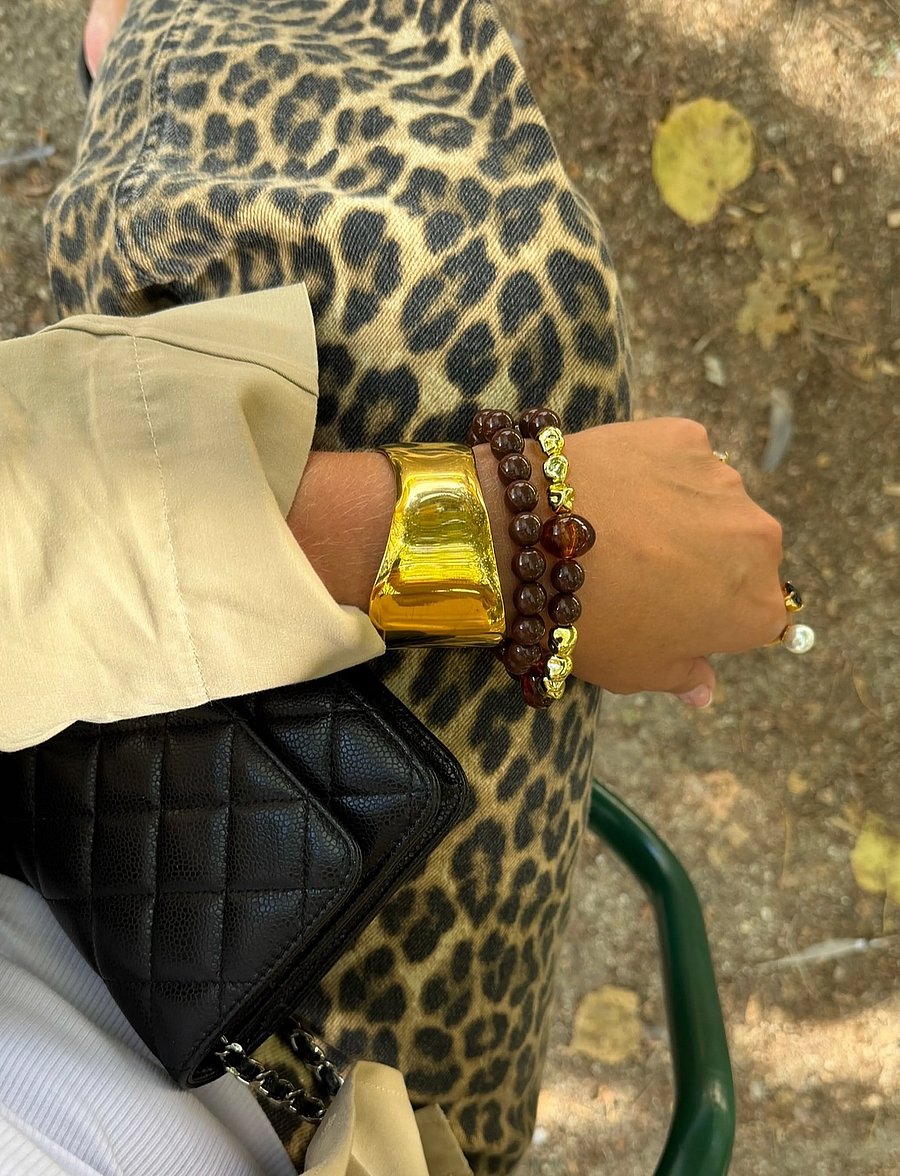 By Jolima - Cecile pearl bracelet - perlearmbånd - brown - 0