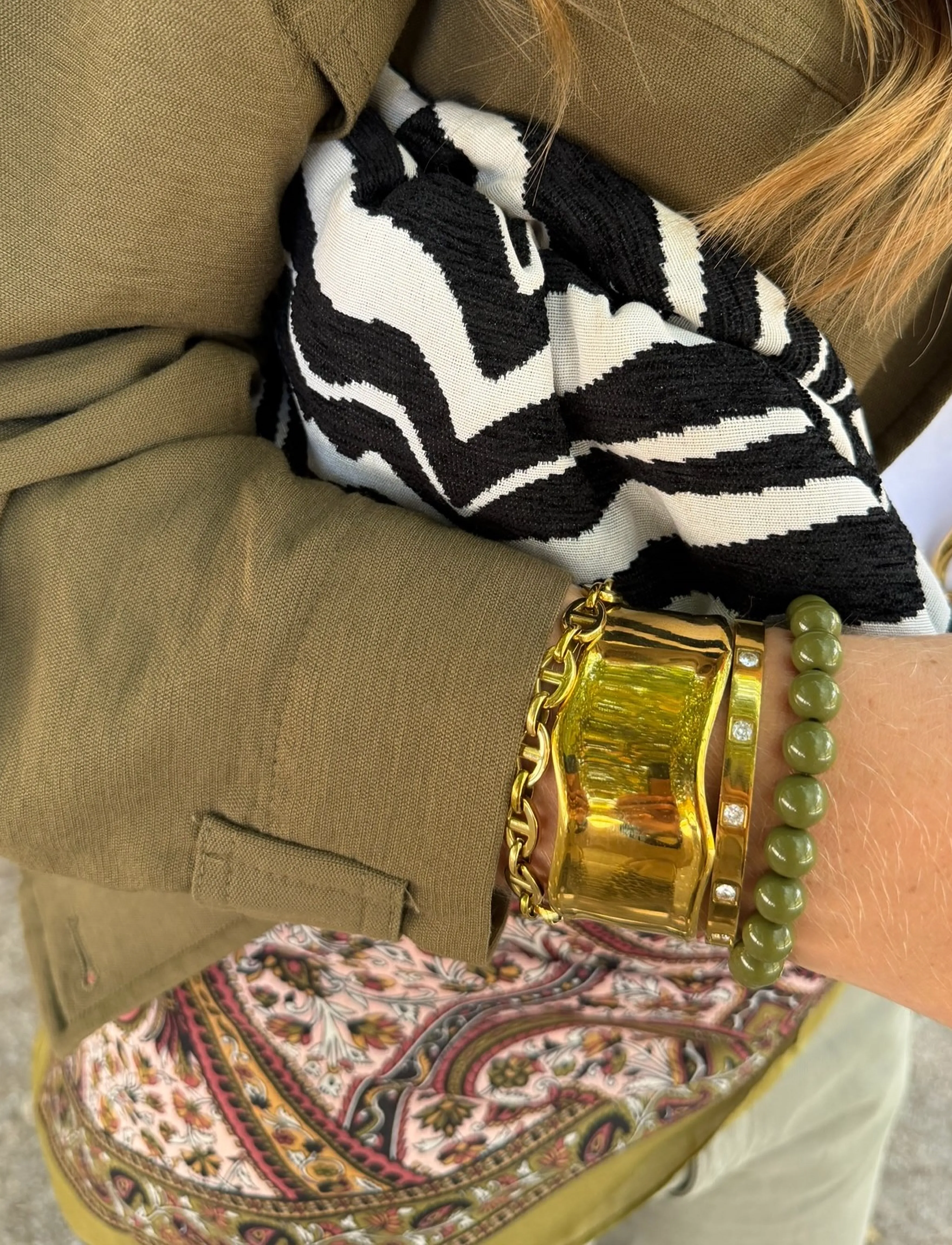 By Jolima - Cecile pearl bracelet - pearl bracelets - green - 0