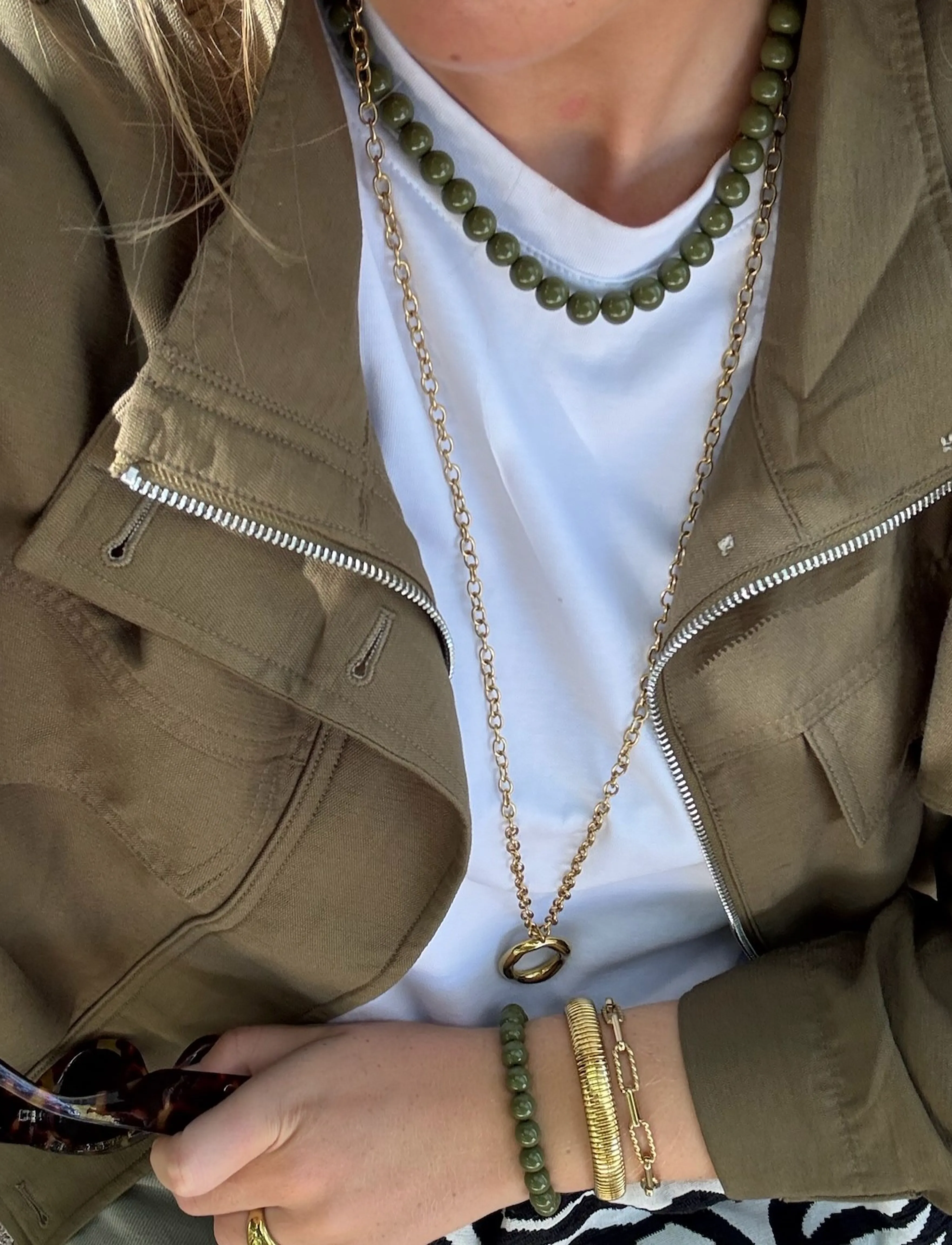 By Jolima - Cecile pearl bracelet - pearl bracelets - green - 2