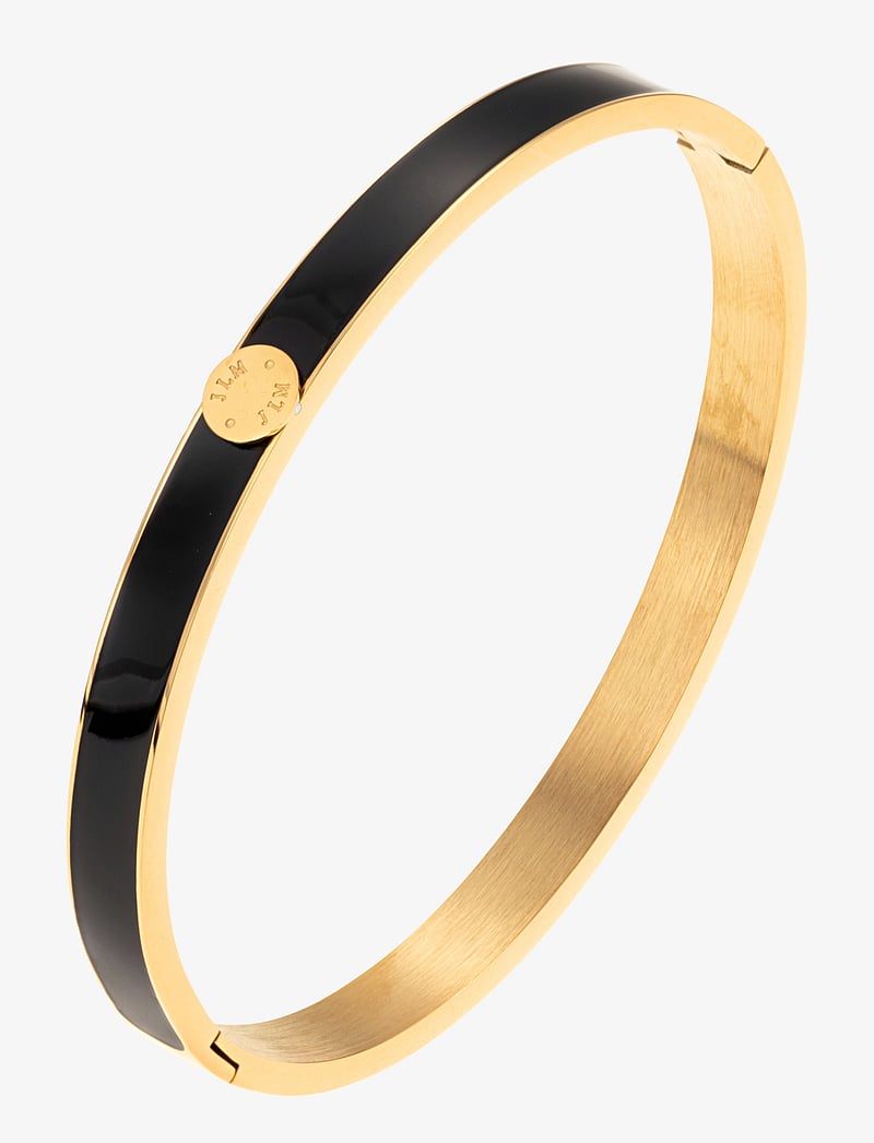 By Jolima - Palermo bangle - bangles - black enamel/gold - 1