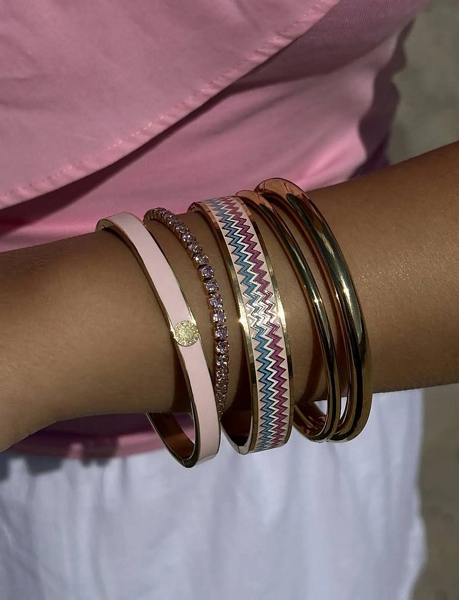 By Jolima - Antibes Bangle - armreifen - pink - 0