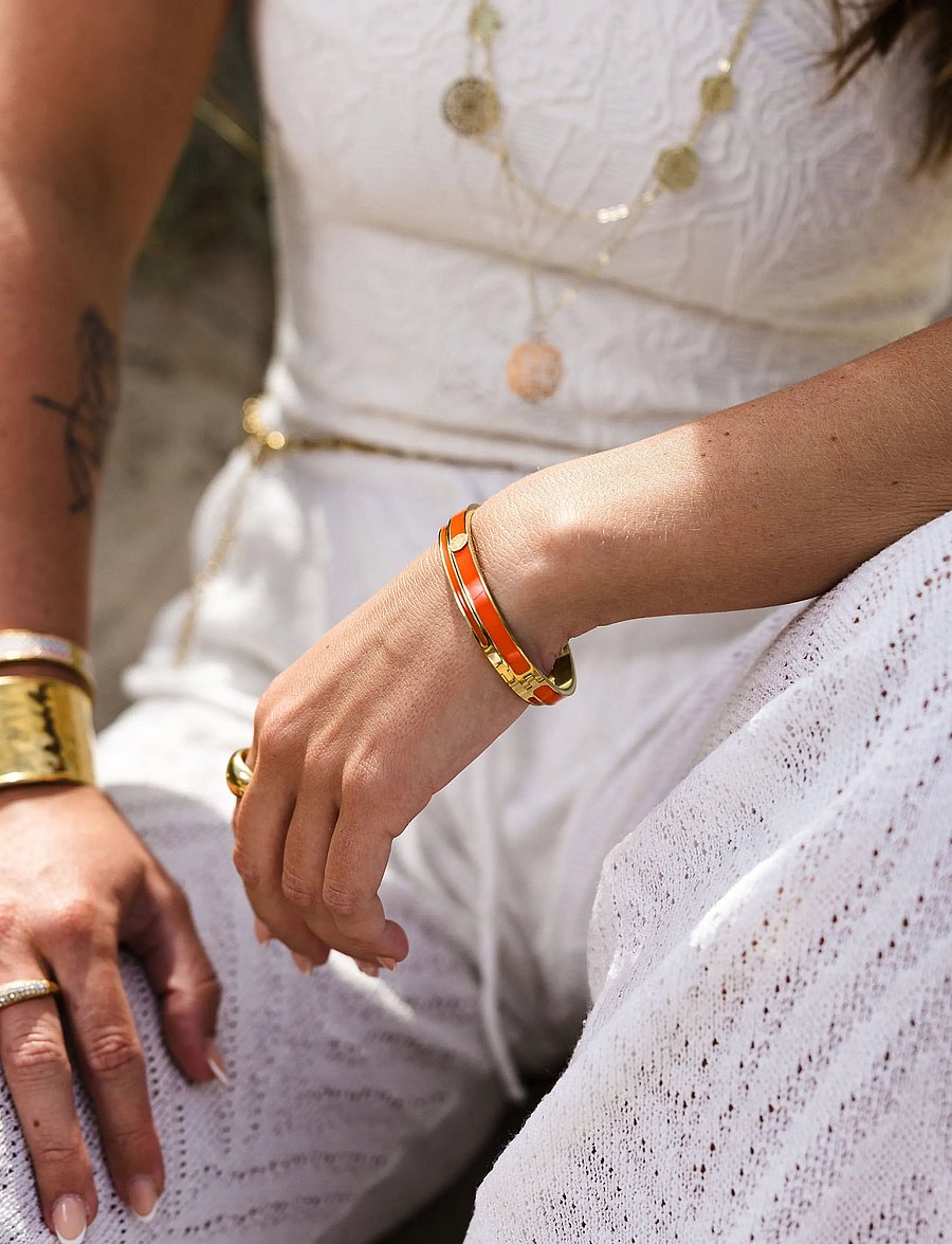 By Jolima - Poppy mini bangle - bangles-armband - orange - 0