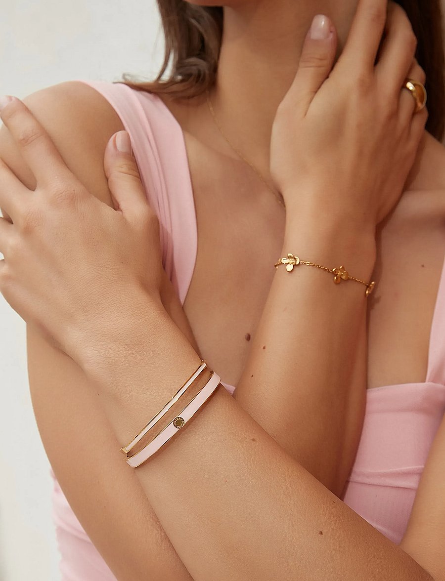 By Jolima - Poppy mini bangle - bangles - pink - 0