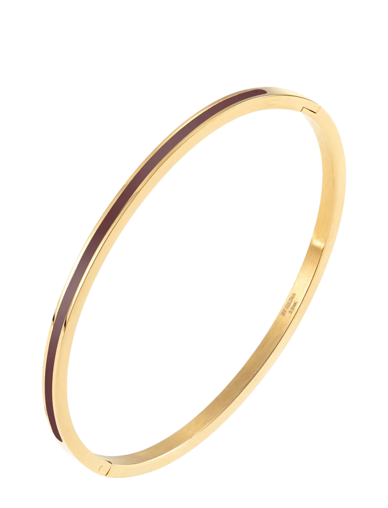 By Jolima Poppy mini bangle, wine gold - Studentertøj - WINERED / burgundy
