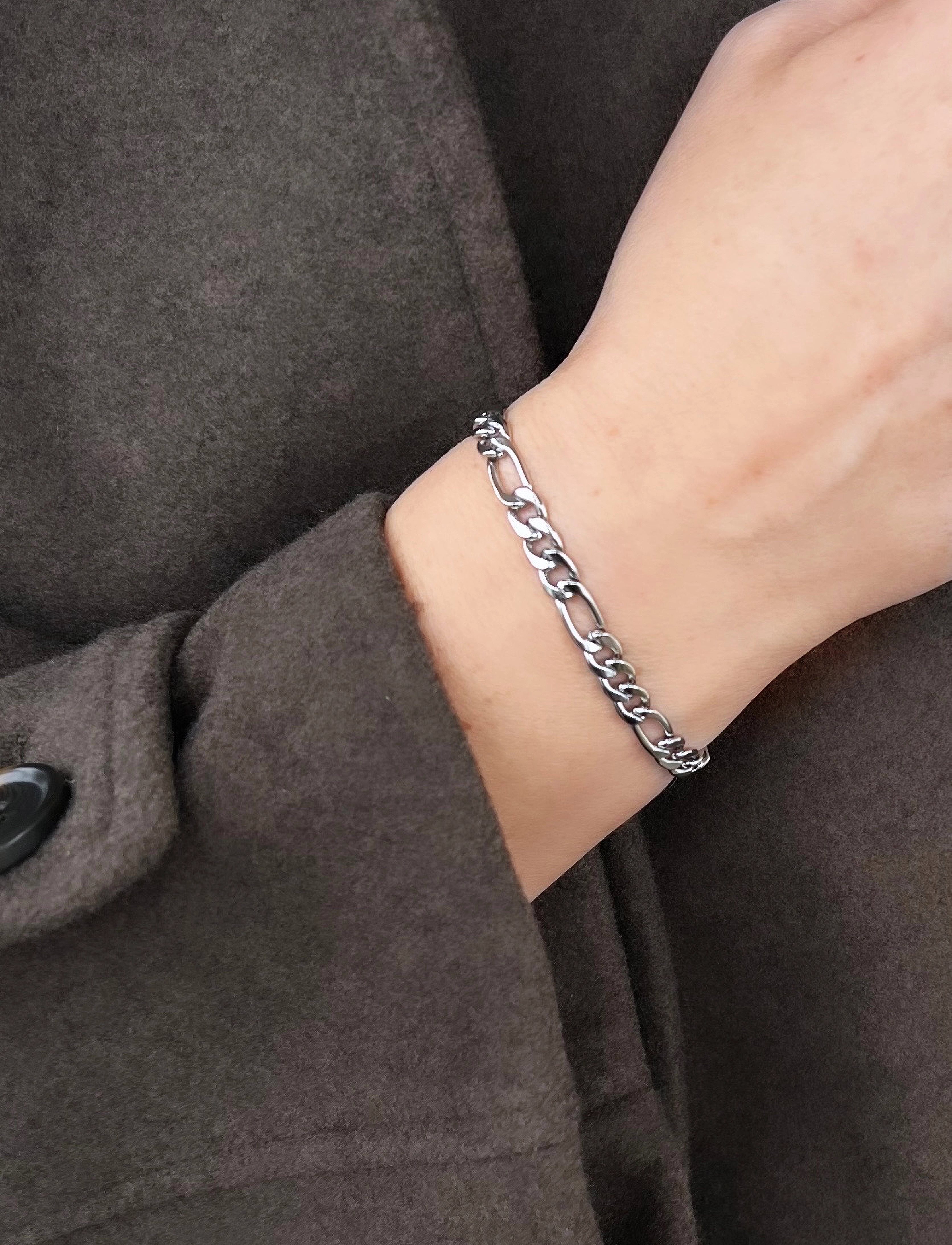 By Jolima - Adele chain bracelet, 5mm , Gold - silver - 1