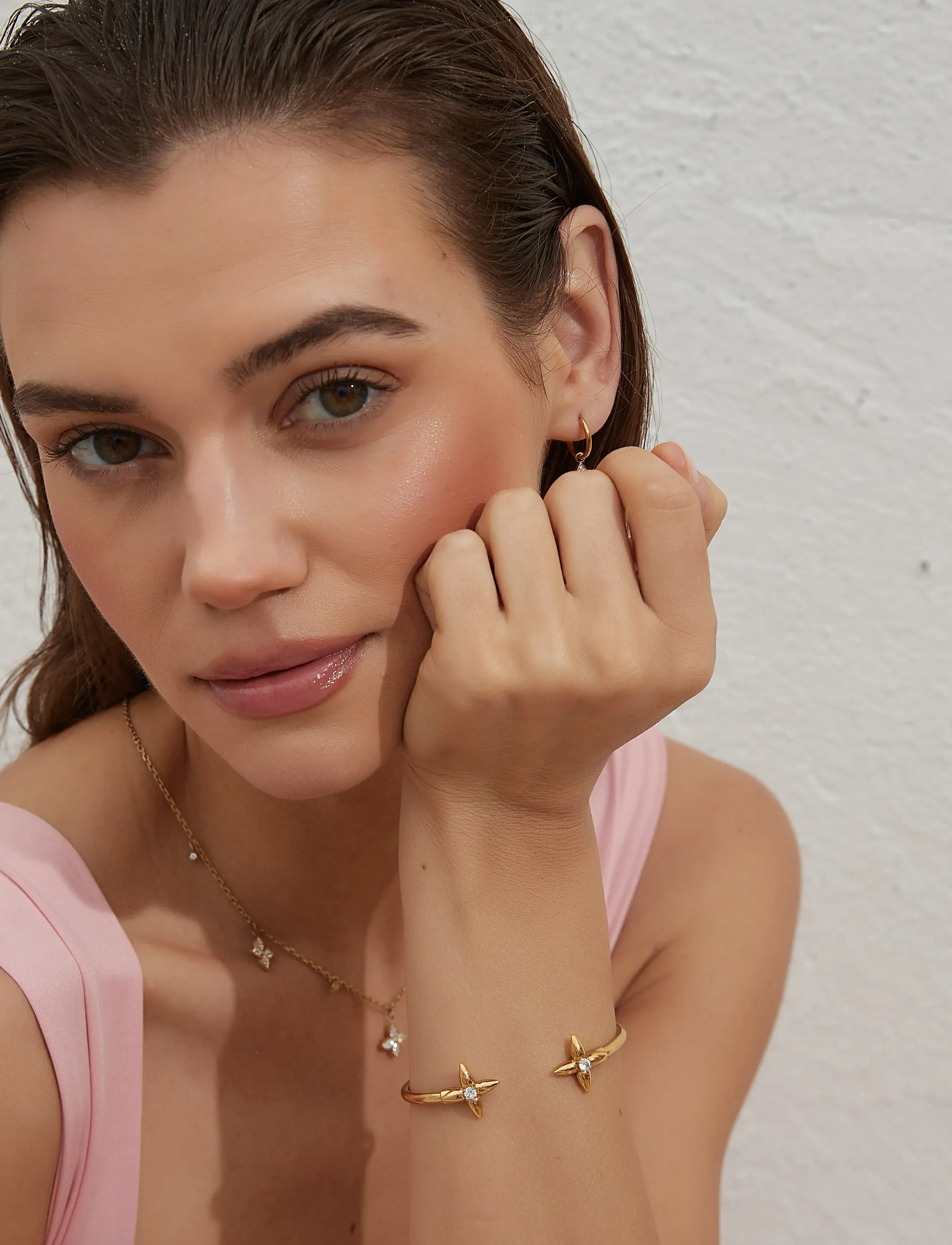By Jolima - Valencia c shape bangle - armreifen - gold - 2