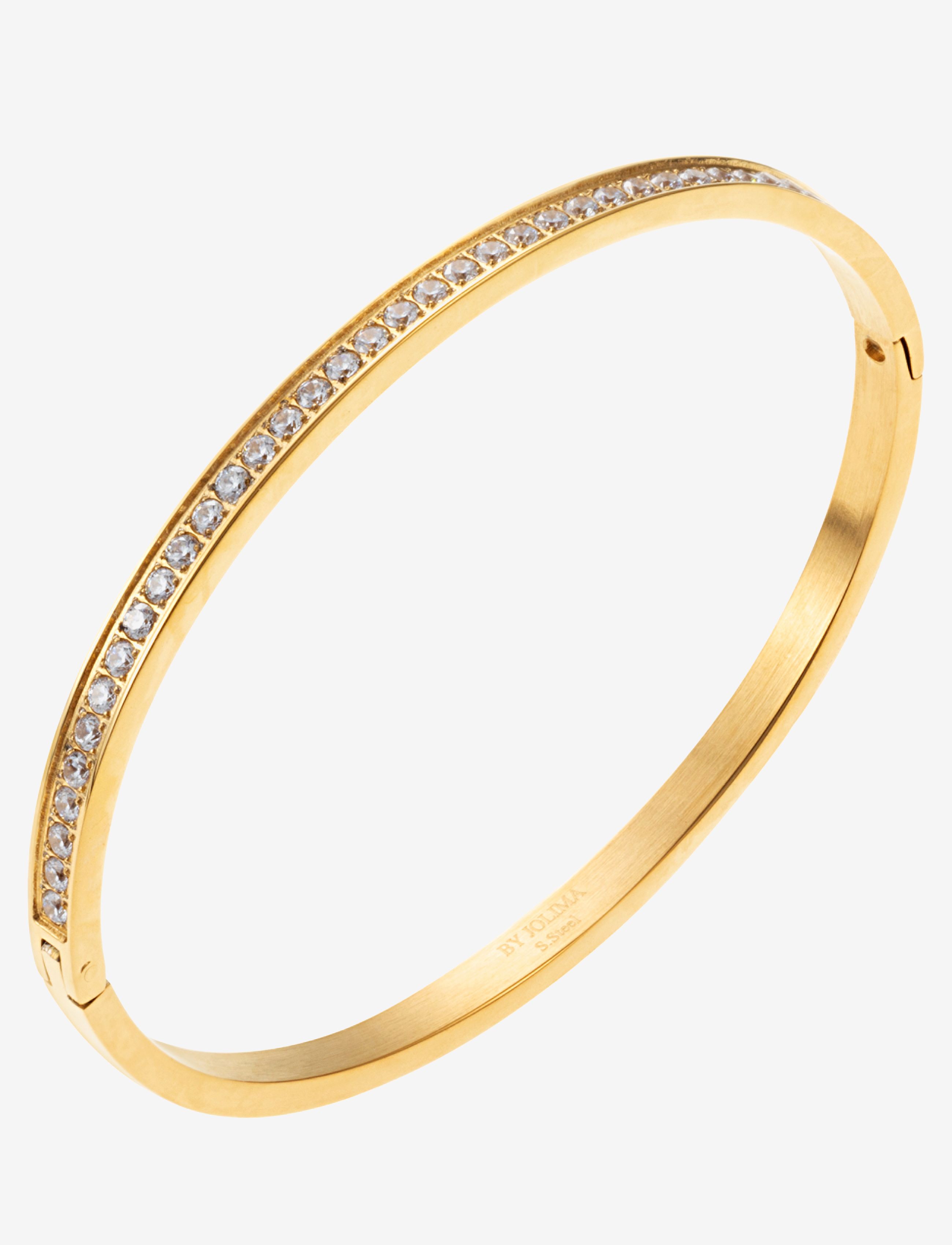 BY JOLIMA Celine Crystal Bangle Gold - One Size - Damen