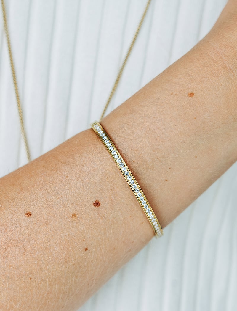 By Jolima - Celine crystal bangle - bangles - clear/gold - 0