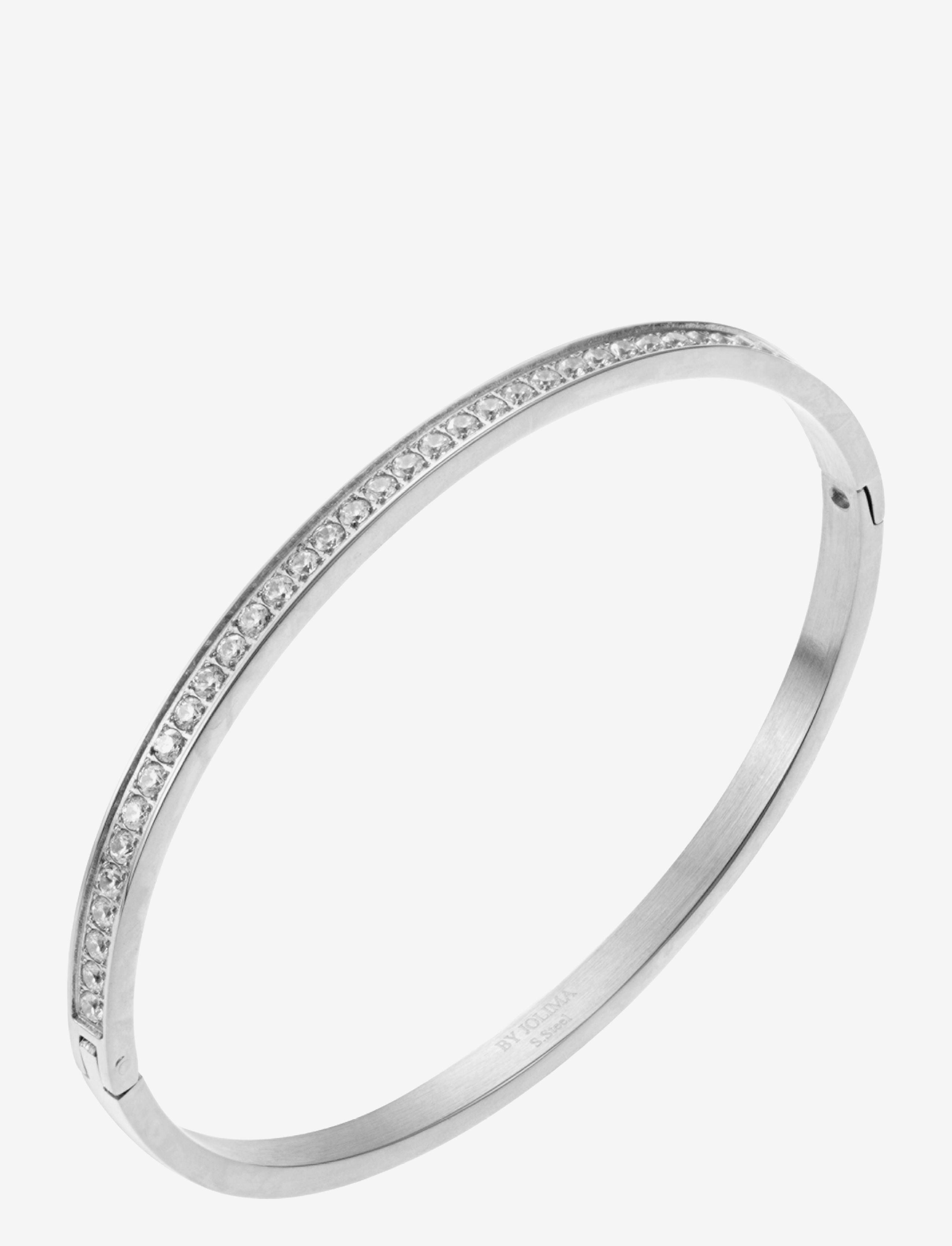 Celine crystal bangle - CLEAR/STEEL