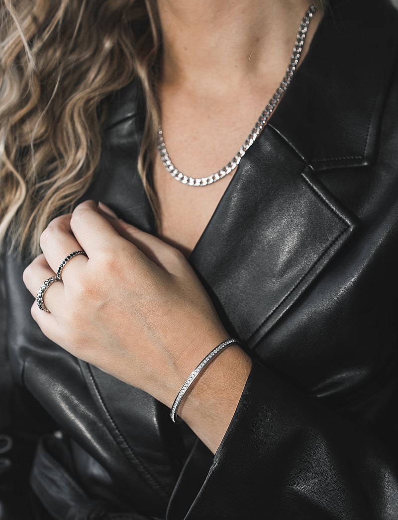 By Jolima - Celine crystal bangle - bangles - clear/steel - 0