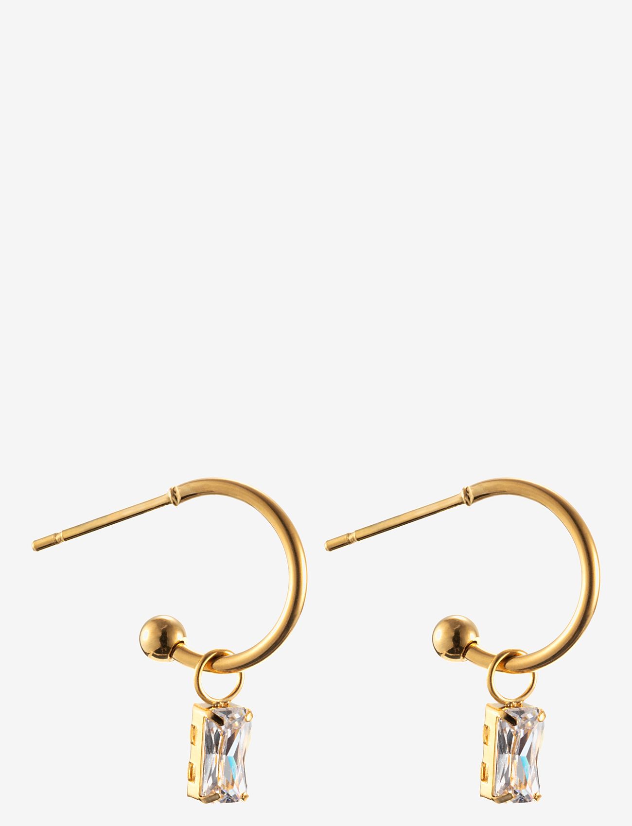 By Jolima - Athena earring, crystal steel - champagne gold - 0