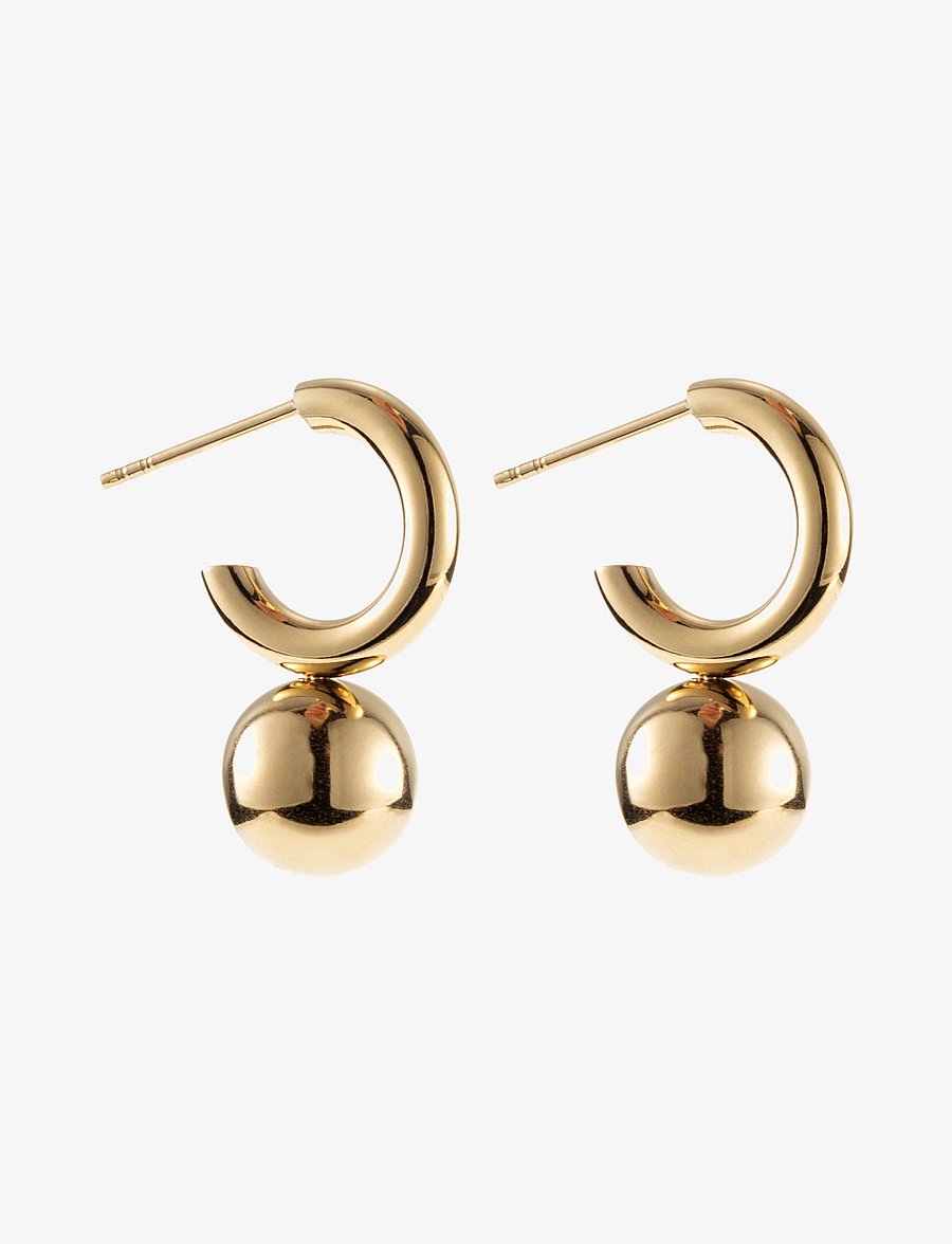 By Jolima - Liz hoop - pärlitega kõrvarõngad - gold - 1