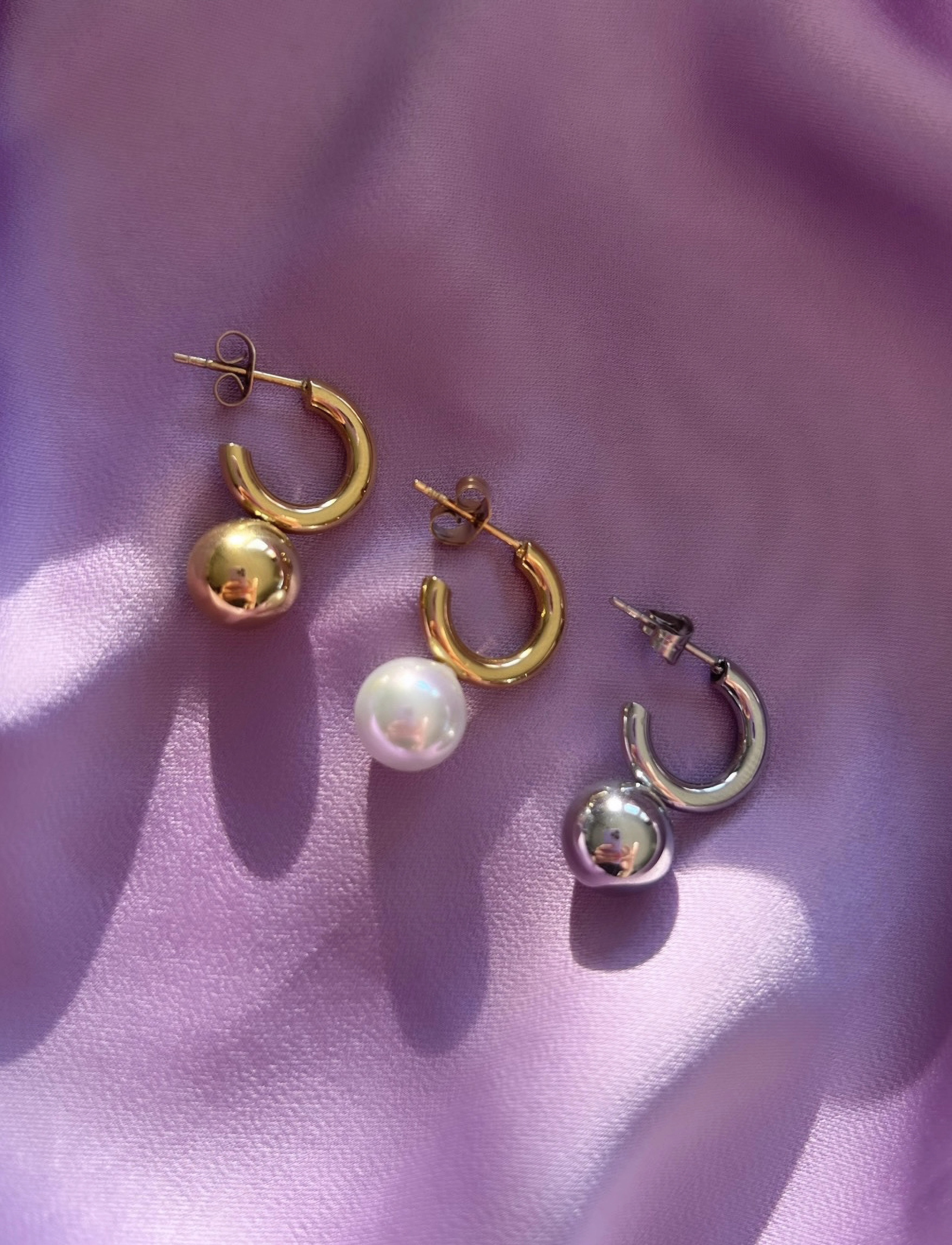 By Jolima Liz Hoop, One Size, Earrings, Gold - Hoops, Frauen