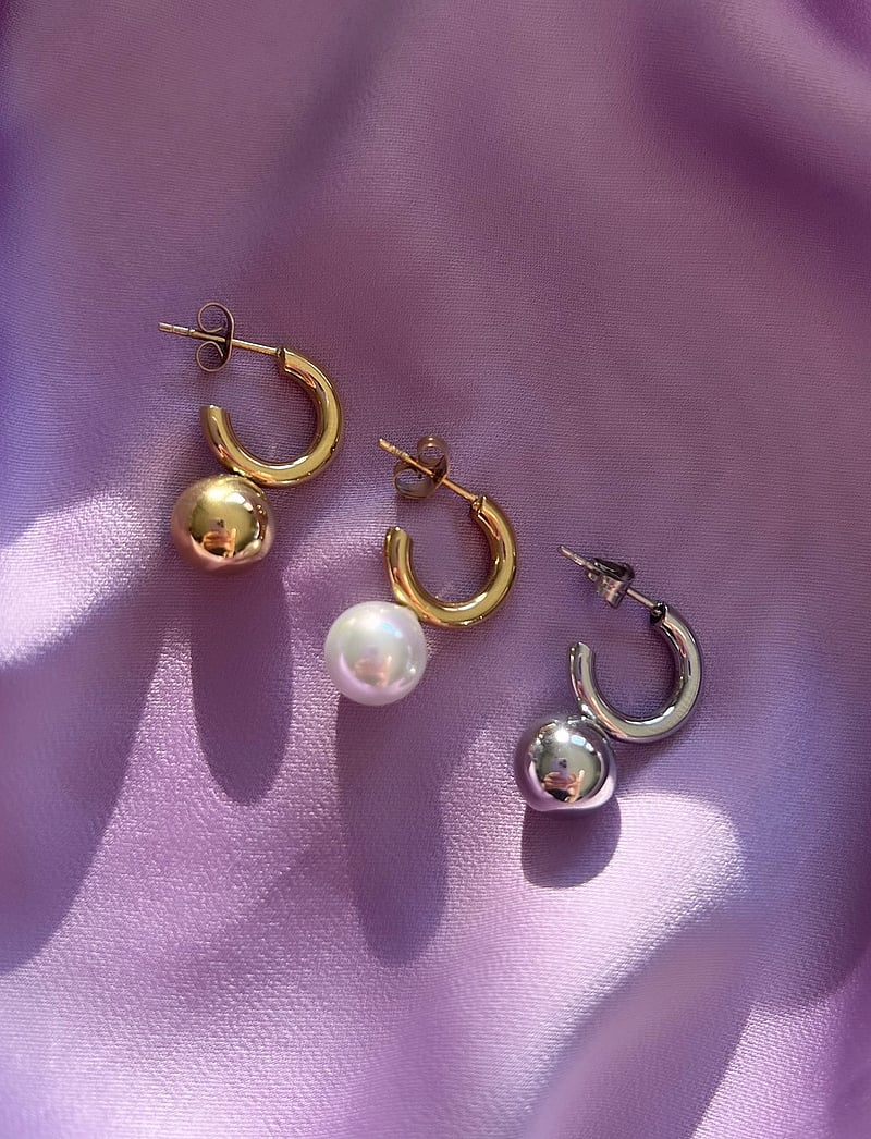 By Jolima - Liz hoop - pärlitega kõrvarõngad - gold - 0