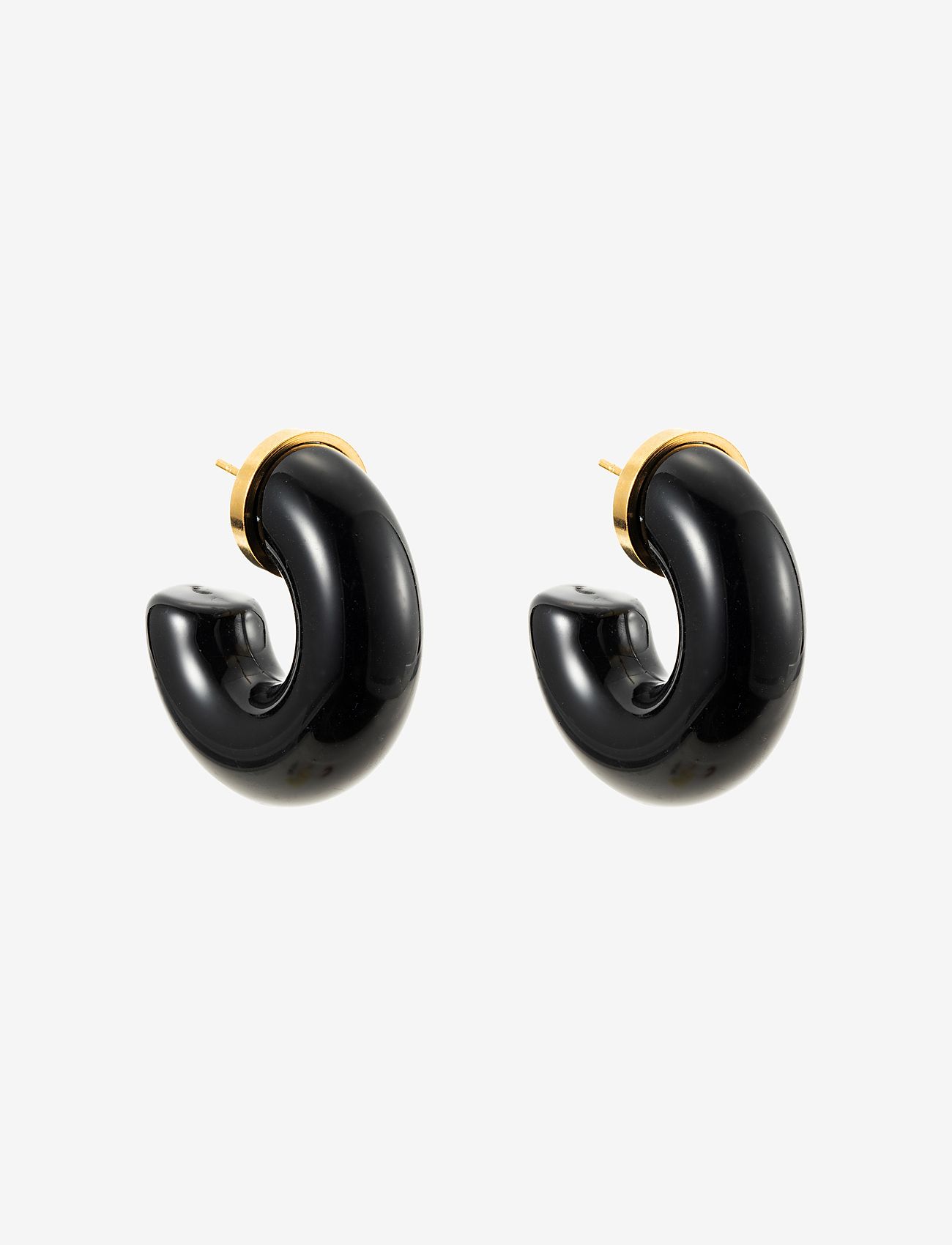 By Jolima - Ivy chunky hoops - hoops - black - 1