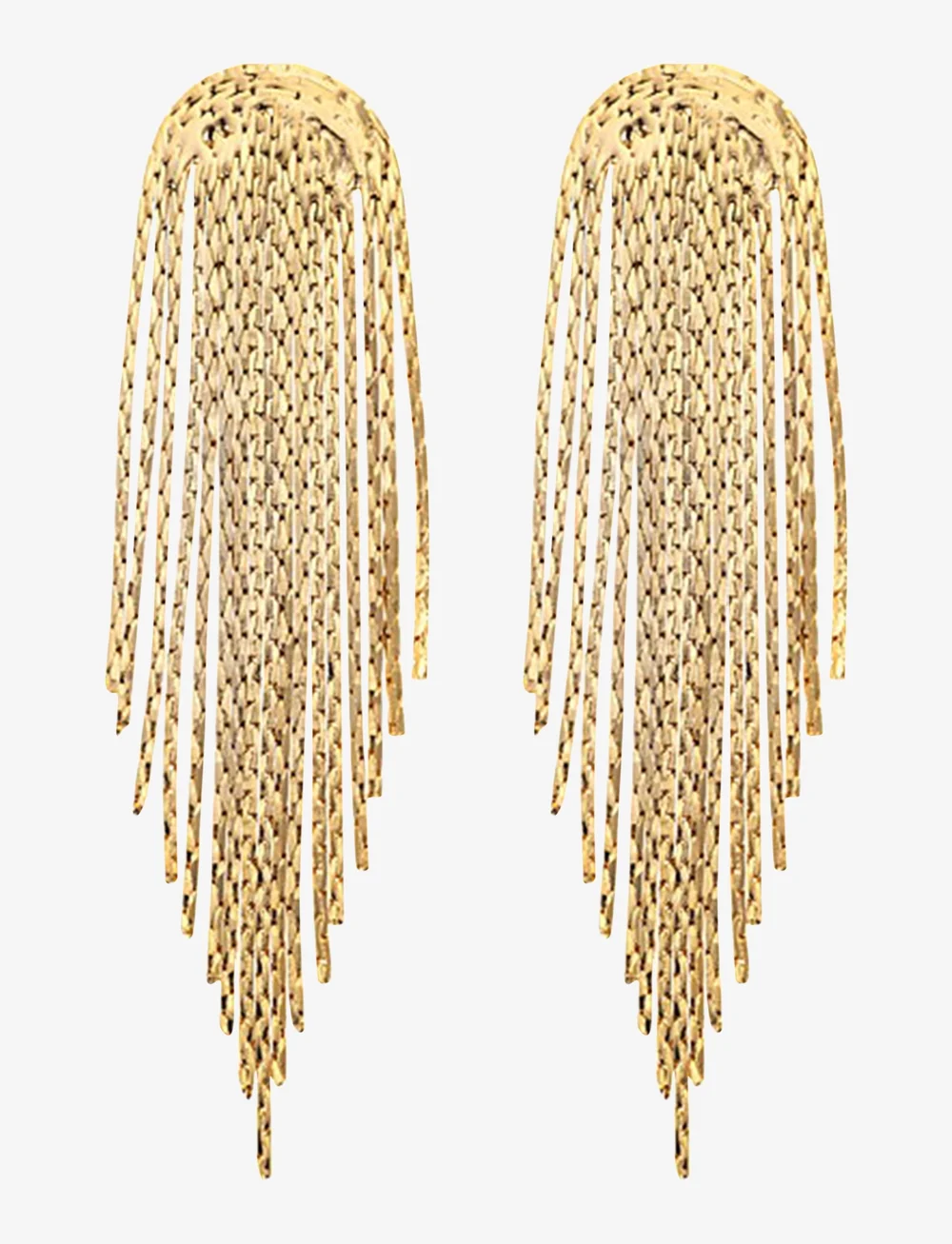 By Jolima - Capri tassel earring - statement - gold - 1