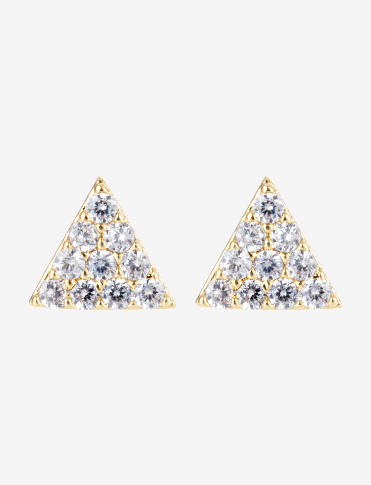 By Jolima - Triangle Crystal Earring - gold - 0
