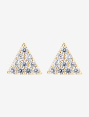 Triangle crystal earing - GOLD