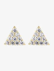 By Jolima - Triangle Crystal Earring - nappikorvakorut - gold - 0