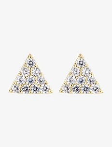 Triangle crystal earing, By Jolima