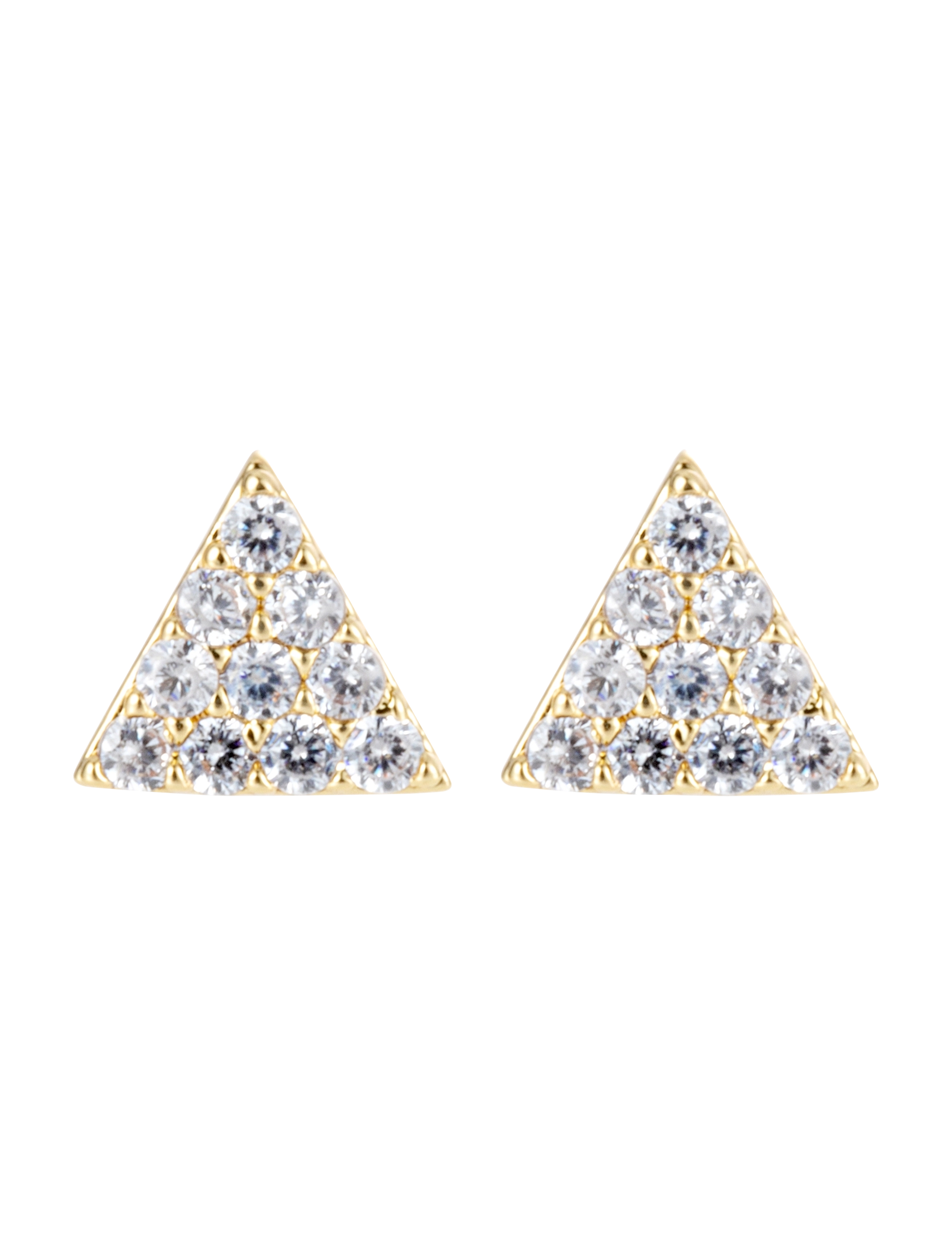 Triangle Crystal Earring - GOLD