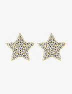 Star crystal earing - GOLD