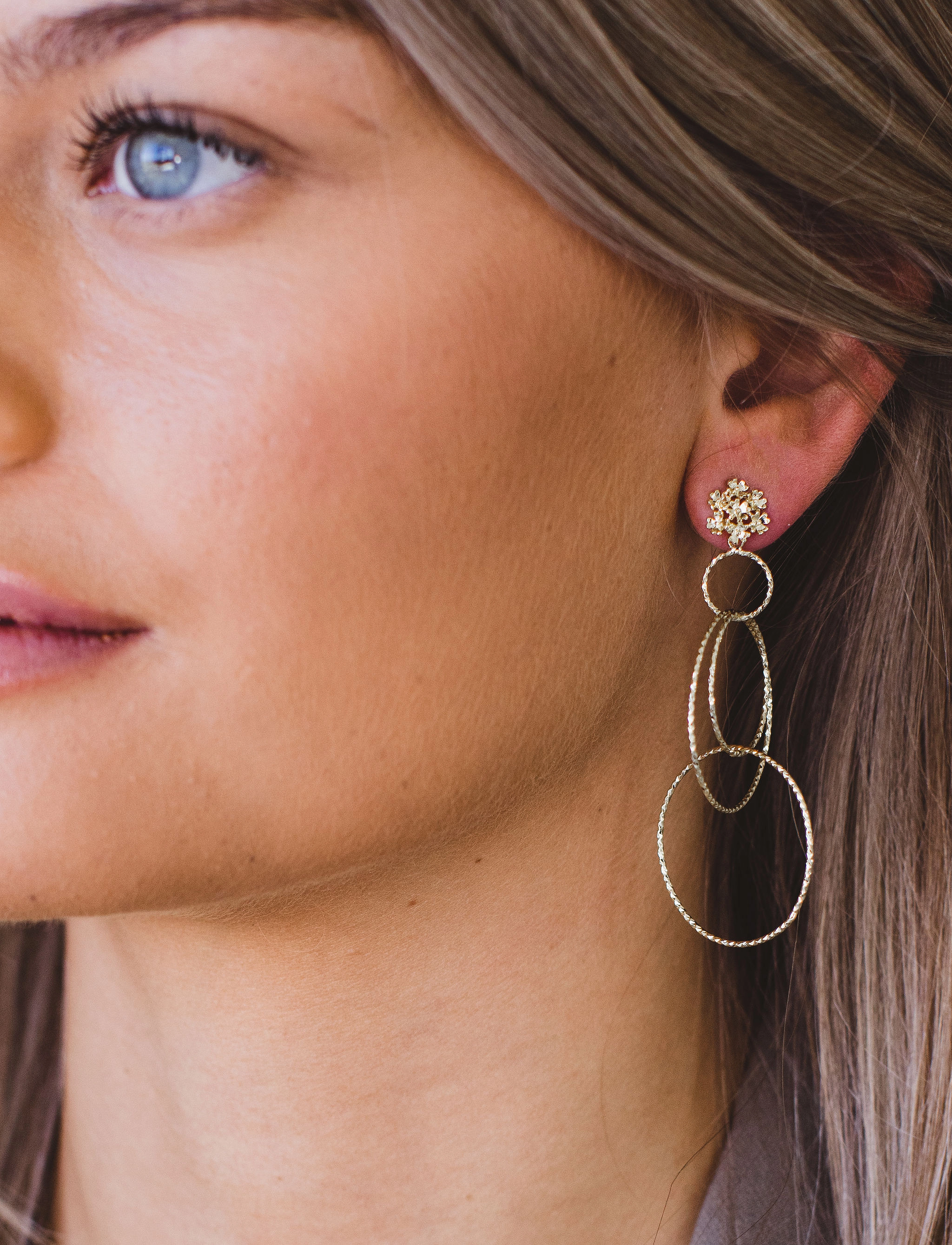 By Jolima - Multi ring earring - gold - 1