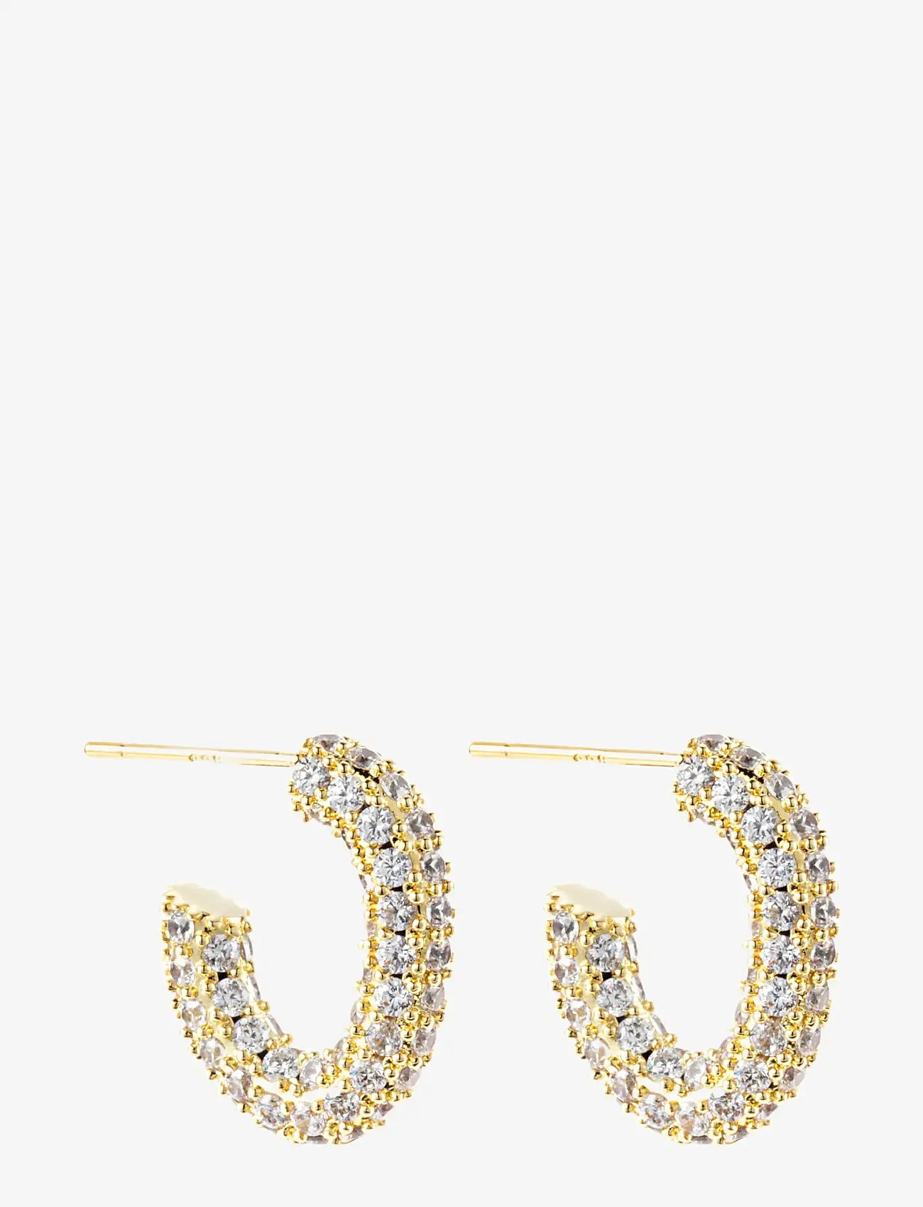 By Jolima - Monaco pavé hoops 13 mm - gold - 0