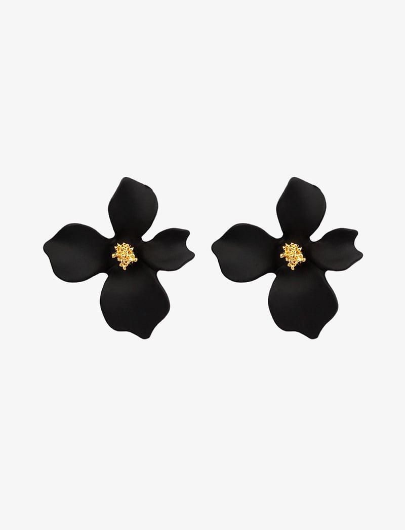 By Jolima - Lilly flower earring - ohrstecker - black - 1