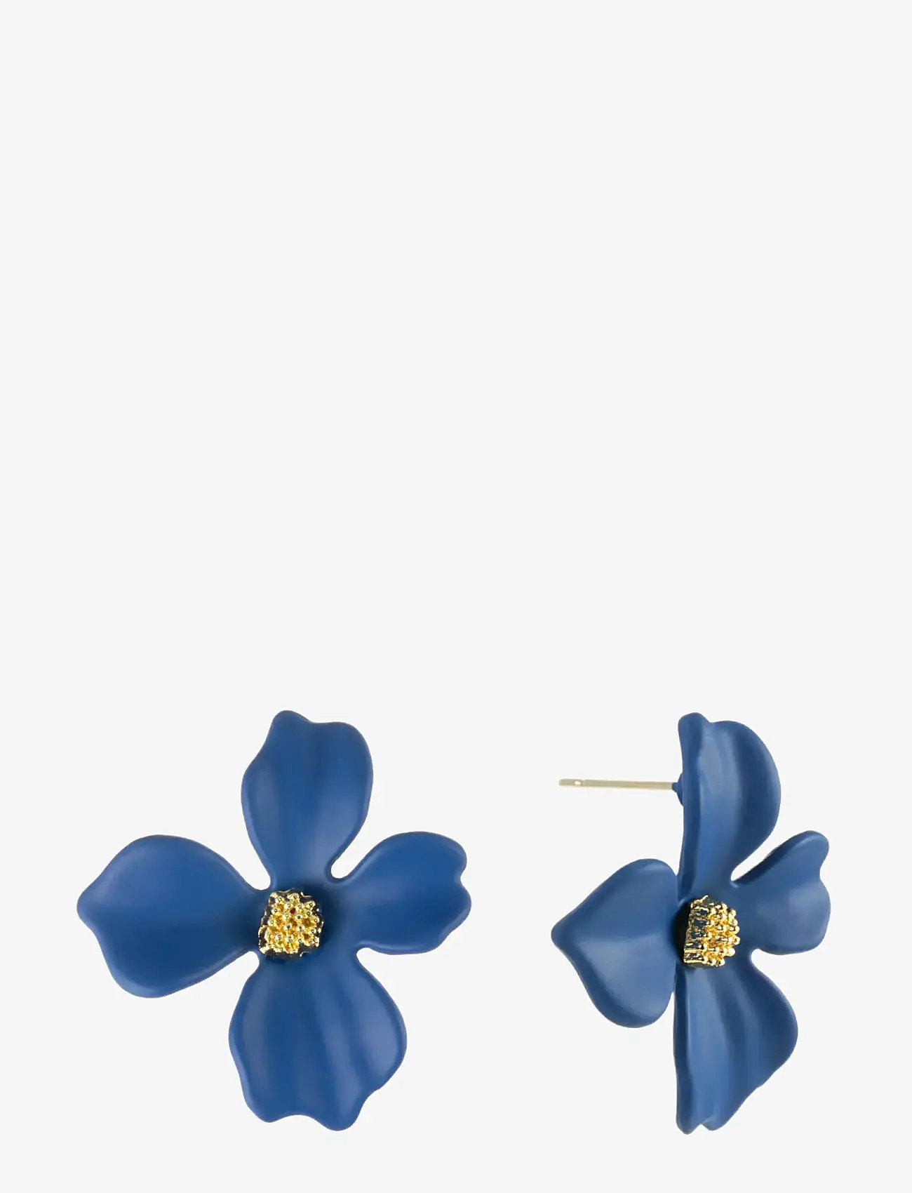 By Jolima - Lilly flower earring - stud earrings - blue - 1