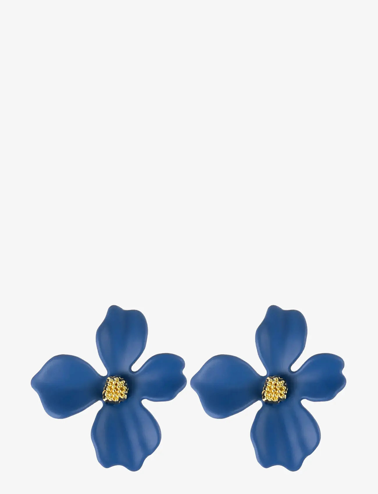 By Jolima - Lilly flower earring - stud earrings - blue - 2
