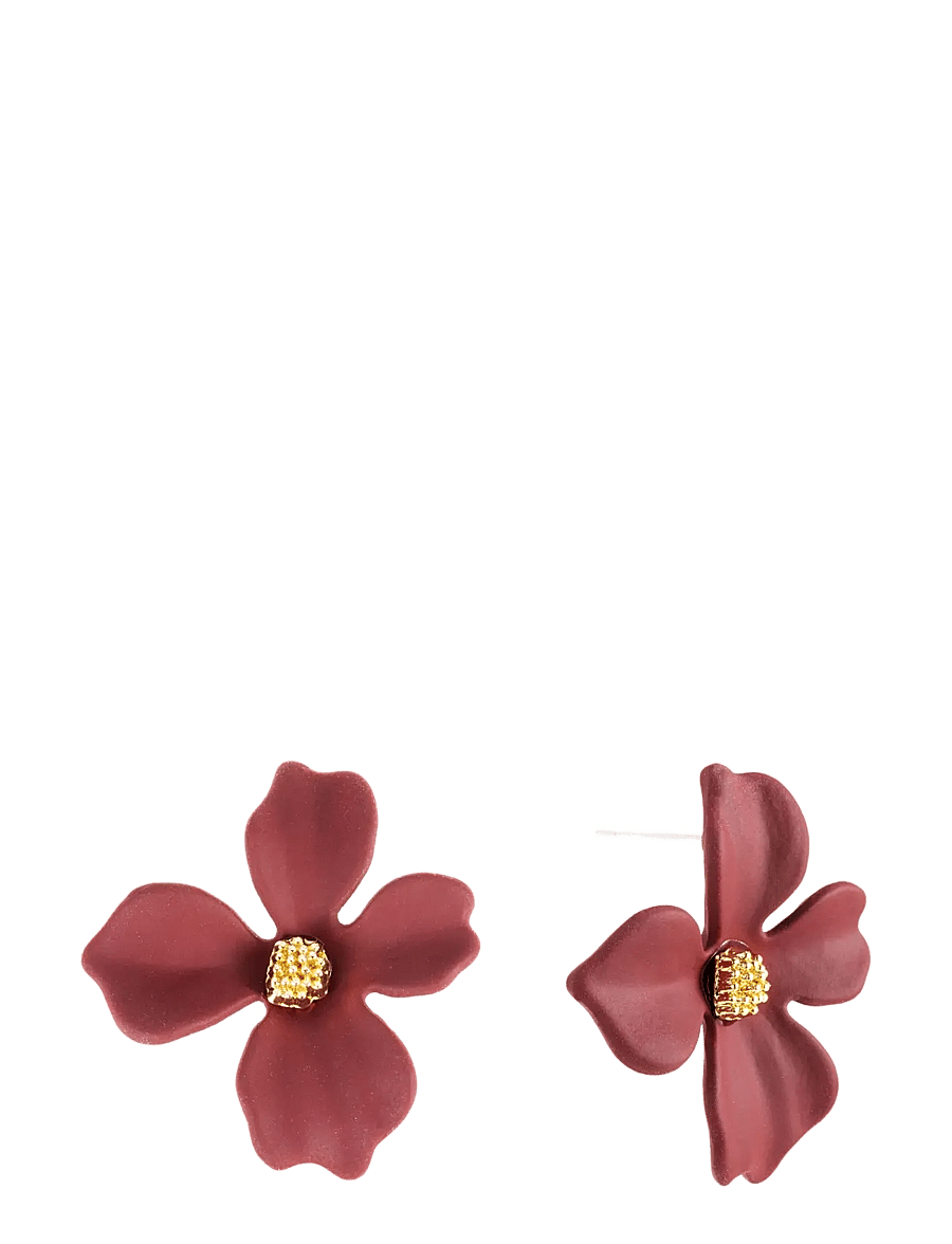 By Jolima - Lilly earring - stud earrings - brown/wine - 1