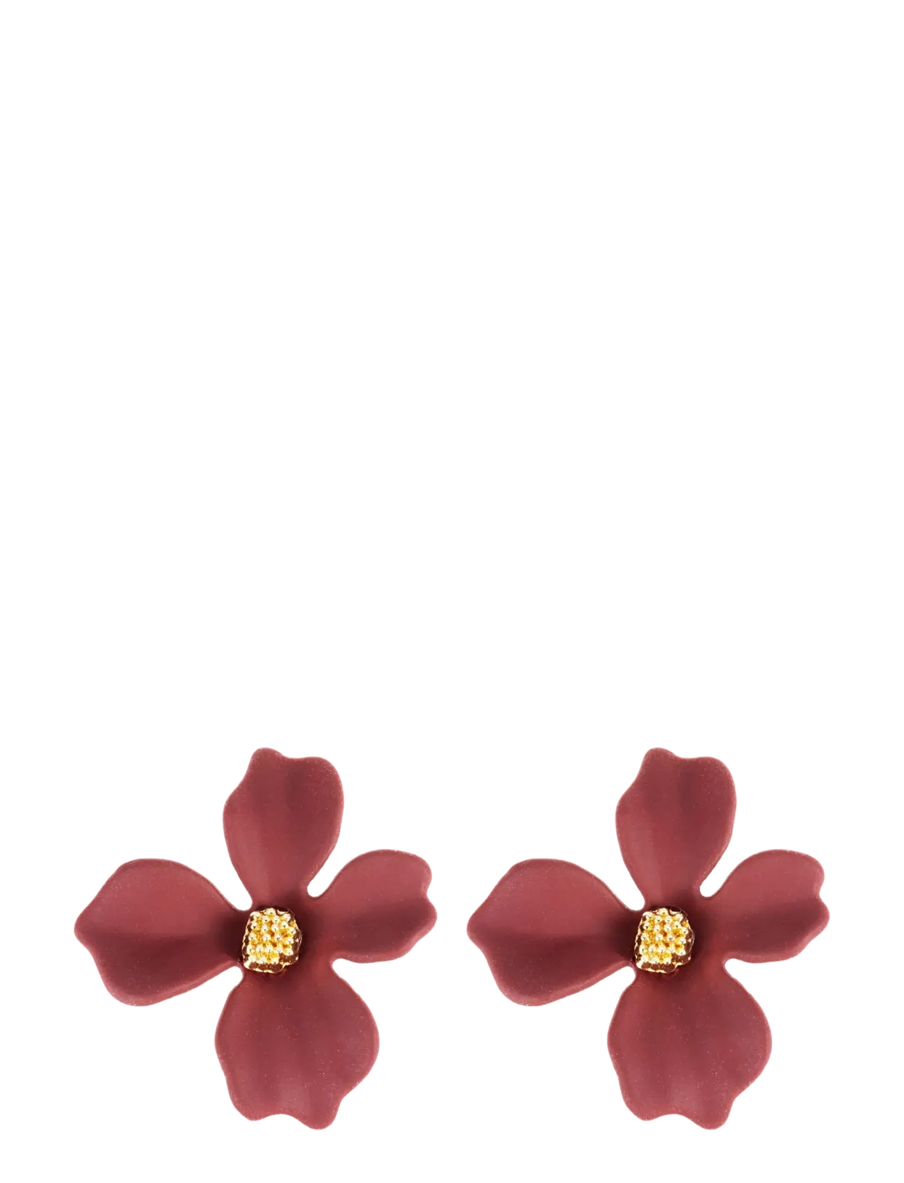 By Jolima - Lilly earring , brown - studs örhängen - brown/wine - 2