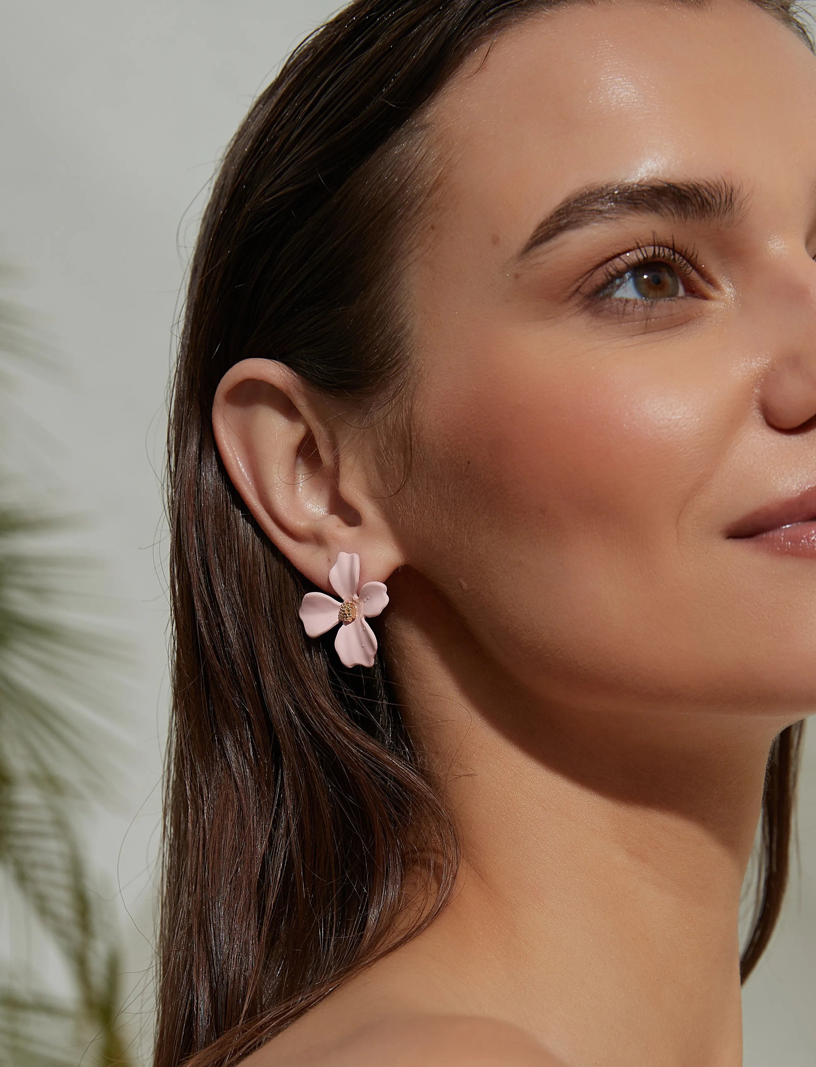 By Jolima Lilly Flower Earring, One Size, Earrings, Rosa - Studs, Frauen