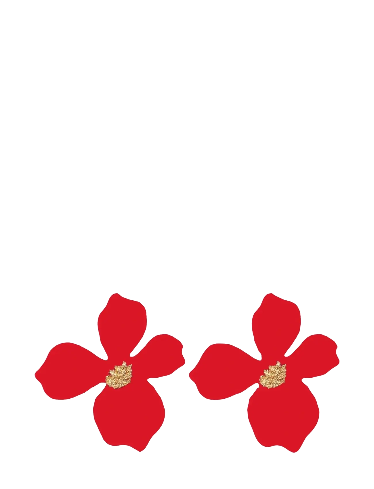 By Jolima - Lilly flower earring - red - 1