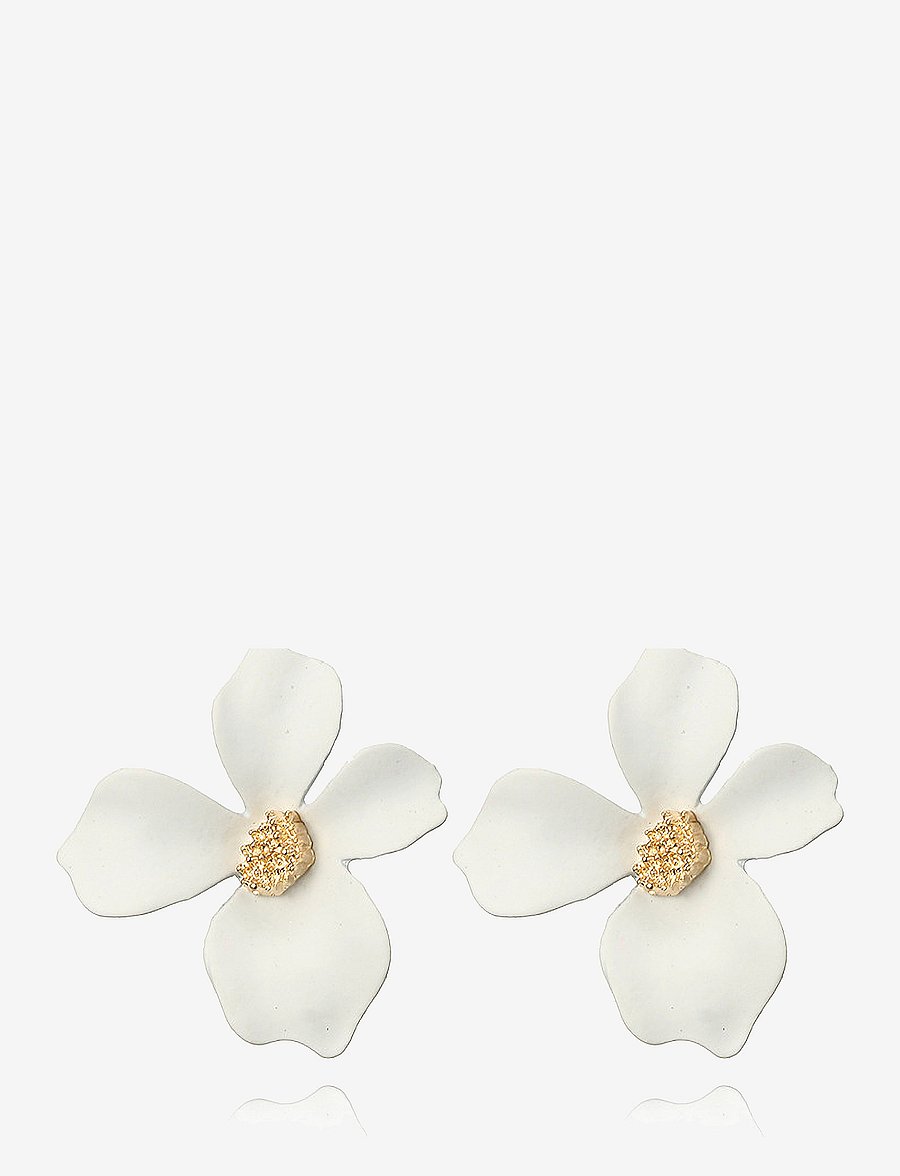 By Jolima - Lilly flower earring - ohrstecker - white - 1