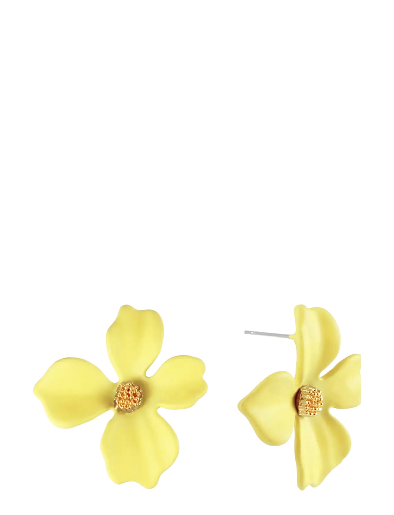 By Jolima Lilly flower earring - Nyheder - YELLOW / yellow