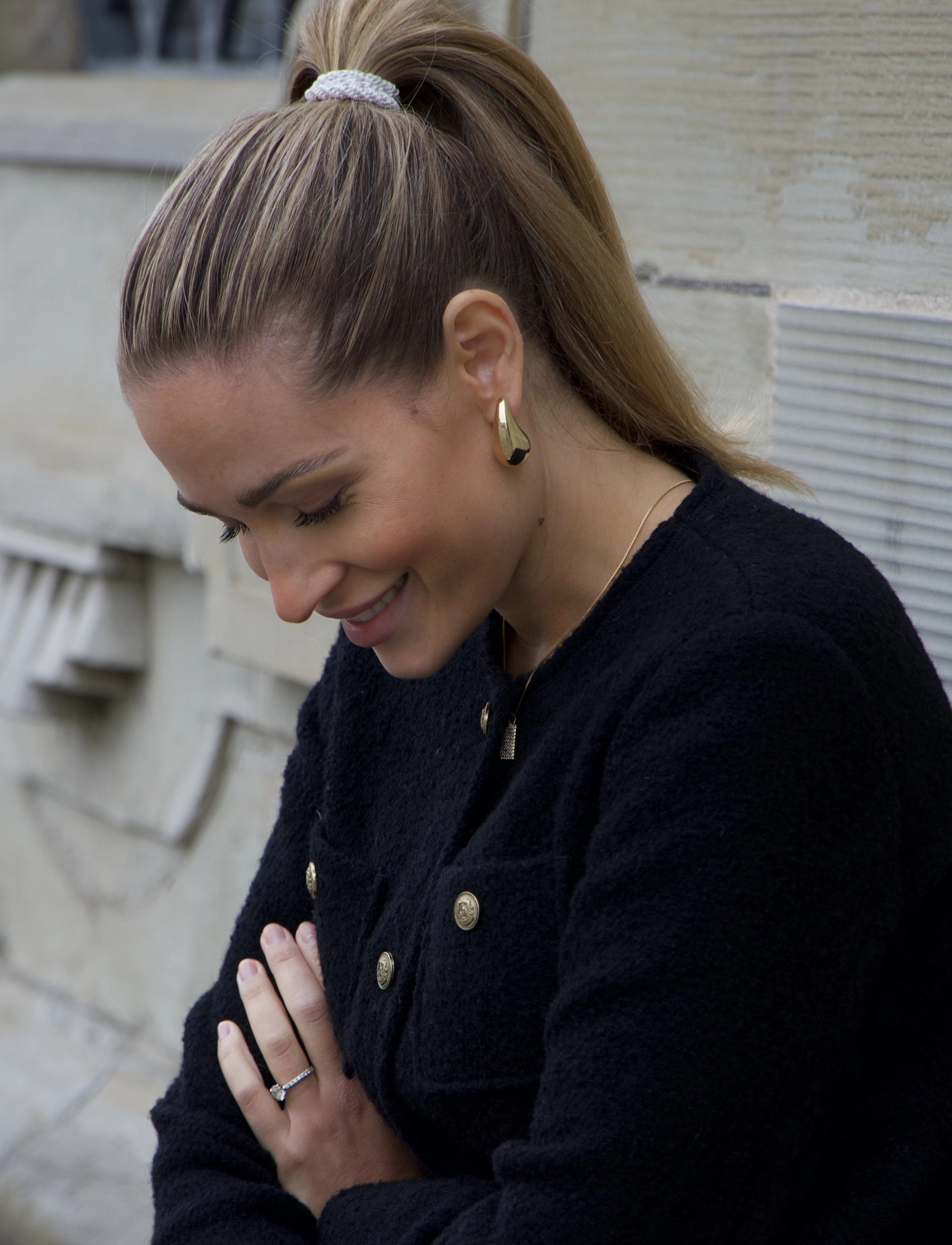 By Jolima Drop Earring, One Size, Earrings, Gold - Studs, Frauen