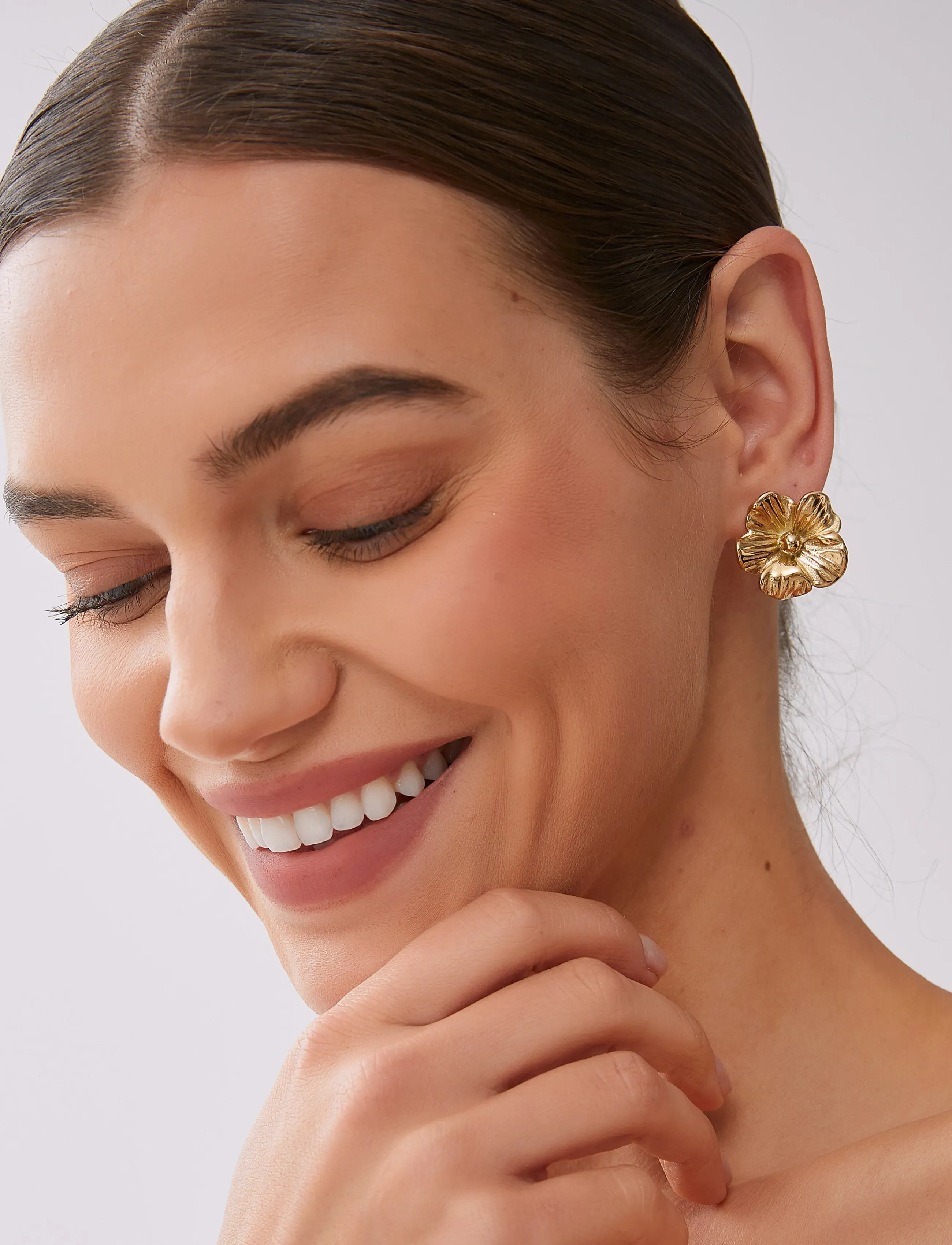By Jolima - Daisy earring - studs örhängen - gold - 3